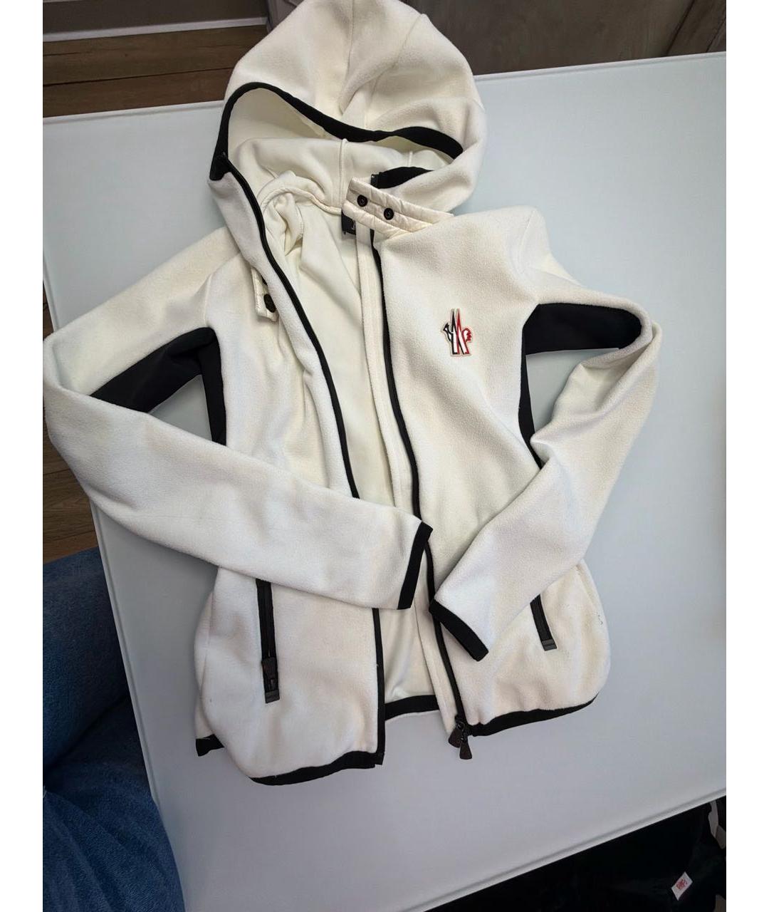 MONCLER Белый полиамидовый кардиган, фото 5