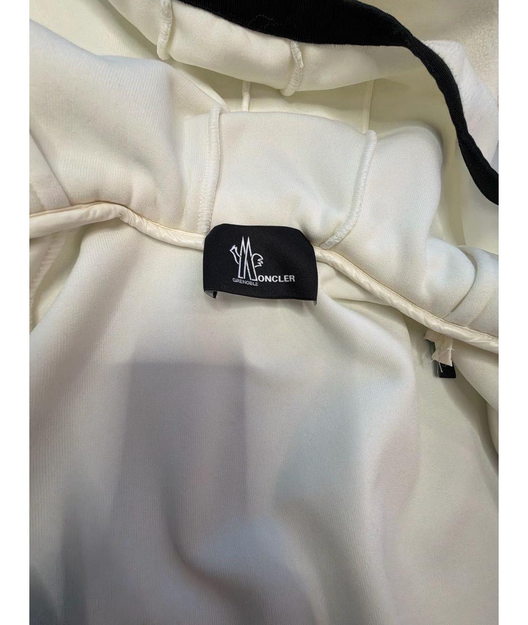 MONCLER Белый полиамидовый кардиган, фото 4