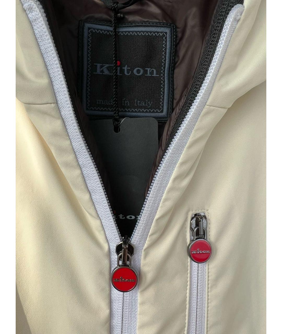 KITON Бежевая полиамидовая куртка, фото 6
