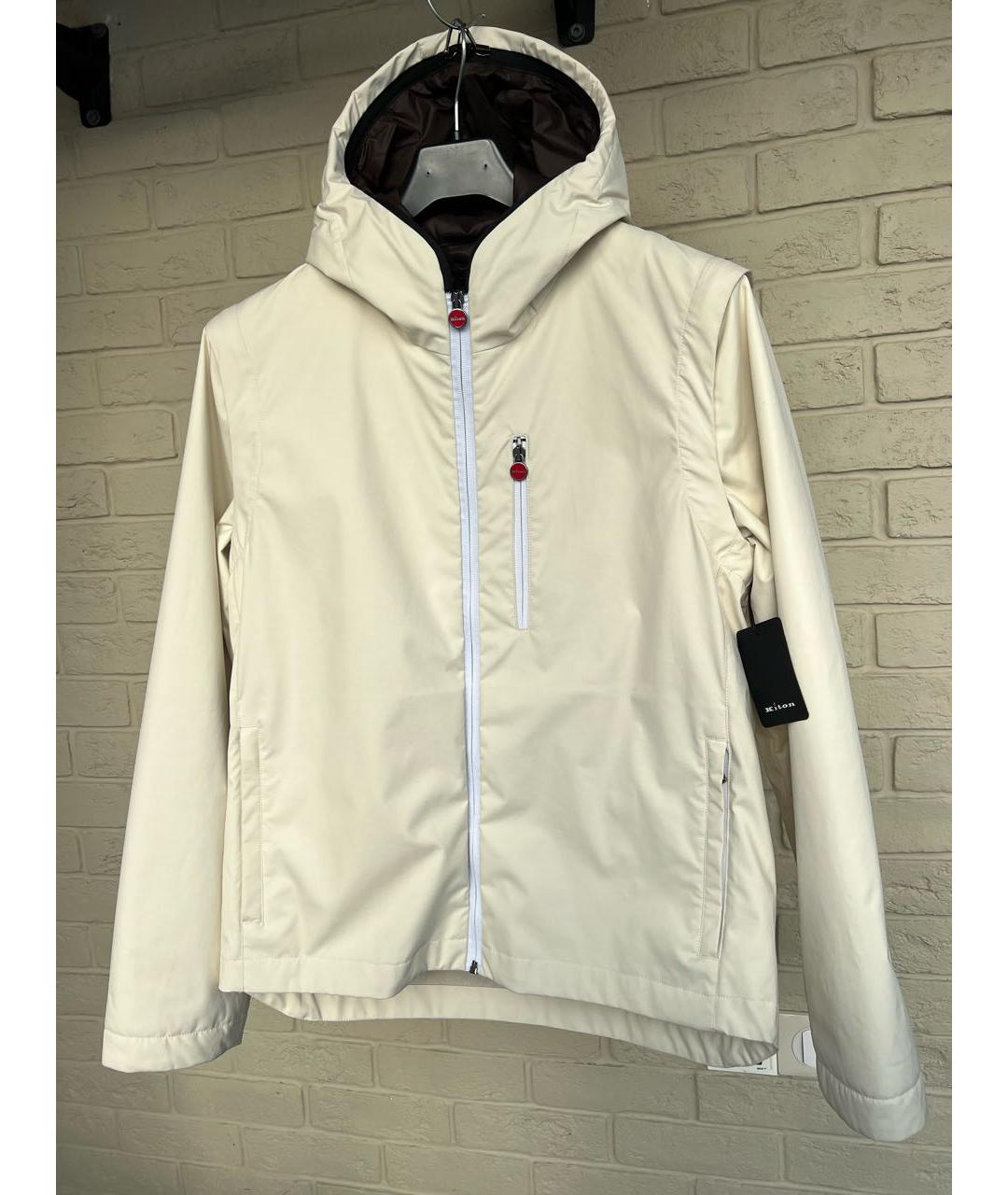 KITON Бежевая полиамидовая куртка, фото 2