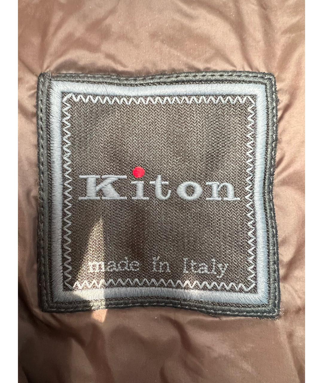 KITON Бежевая полиамидовая куртка, фото 5