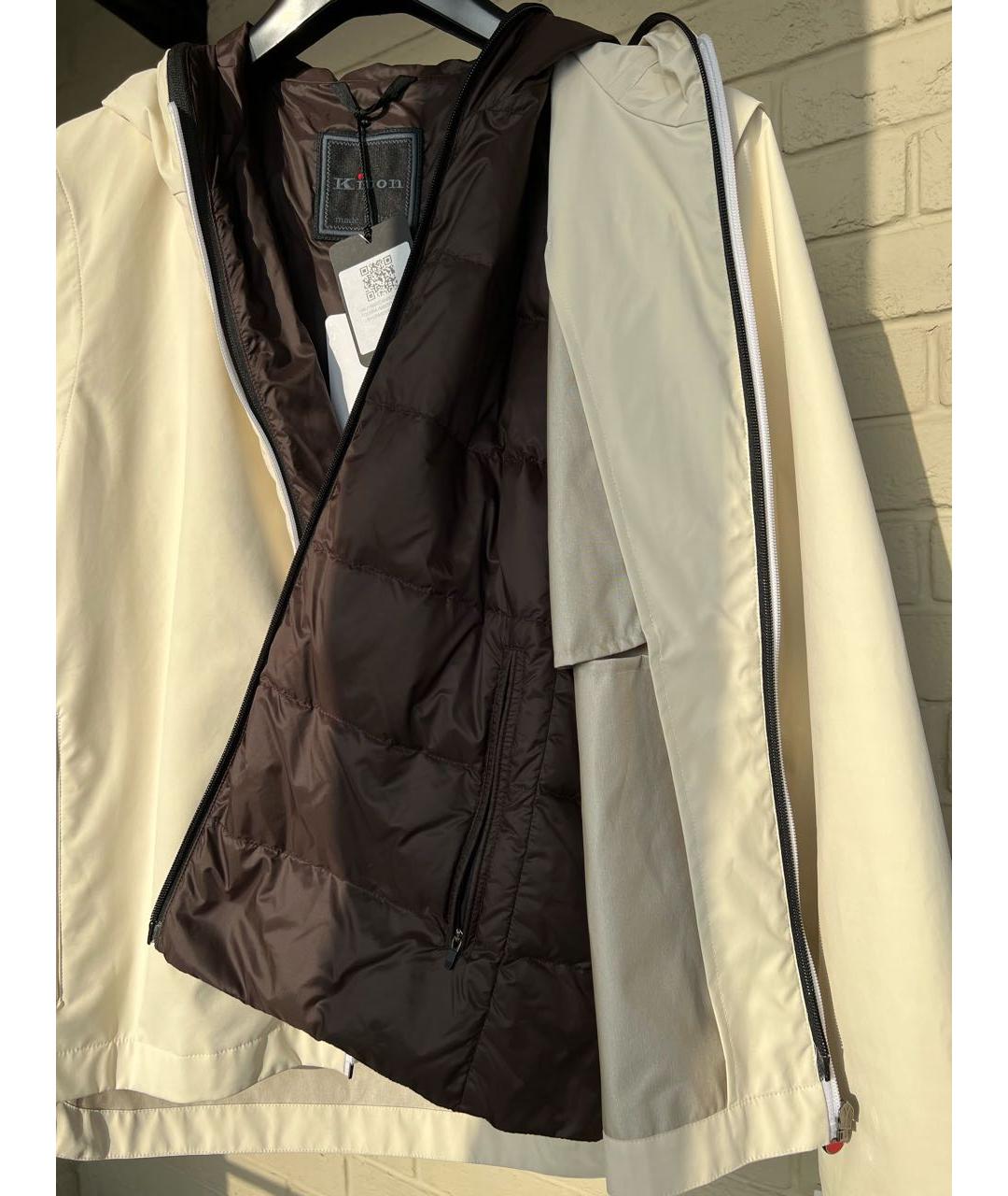 KITON Бежевая полиамидовая куртка, фото 4
