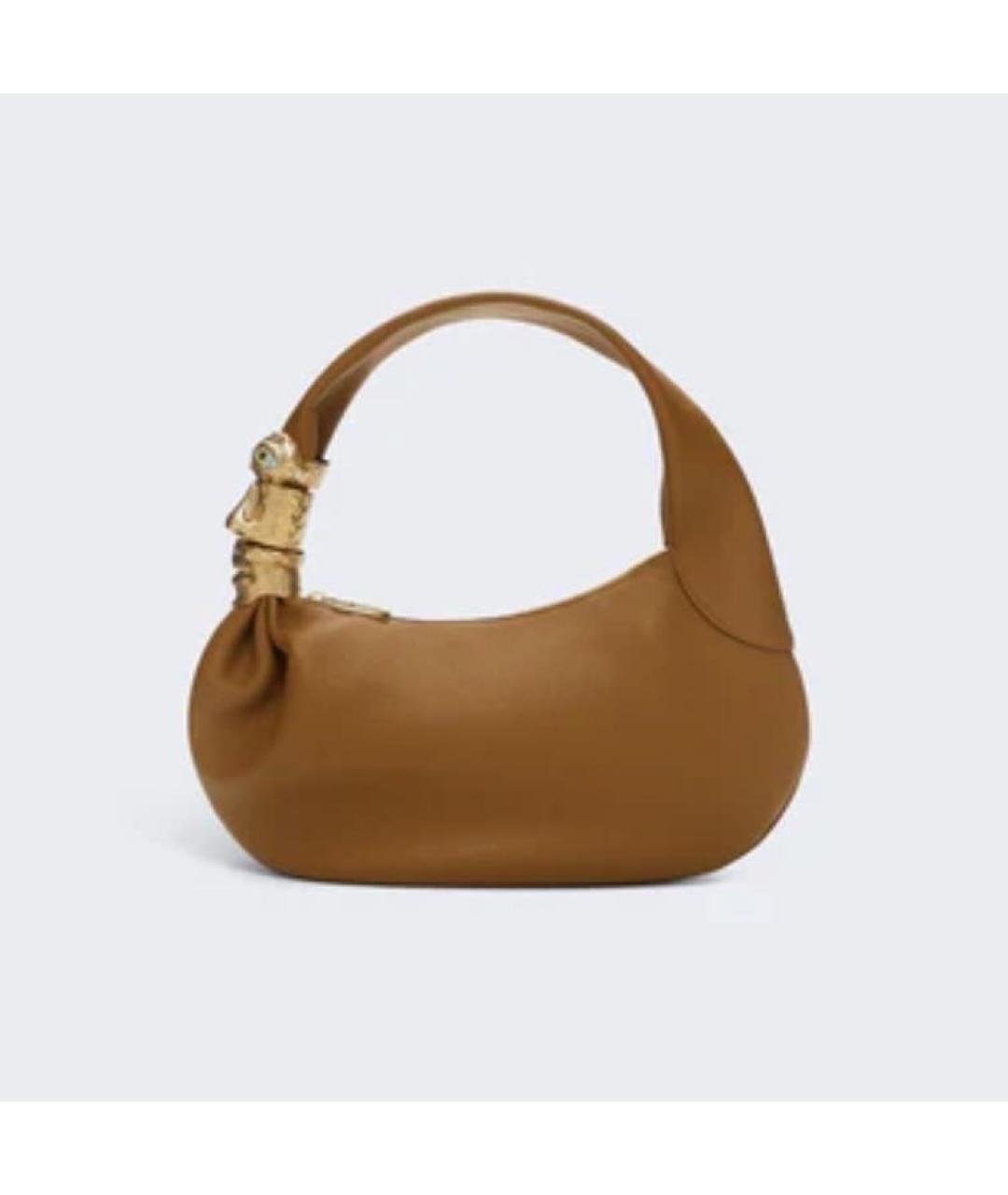 SCHIAPARELLI Коричневая кожаная сумка через плечо, фото 2