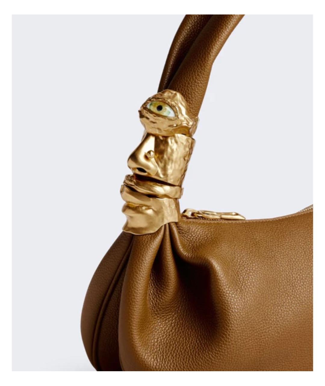 SCHIAPARELLI Коричневая кожаная сумка через плечо, фото 4