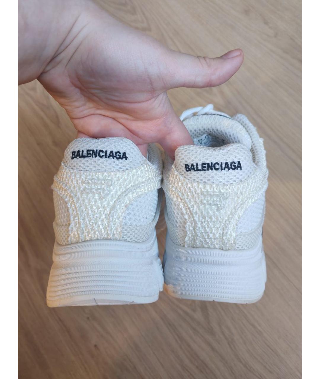 BALENCIAGA Белые текстильные кроссовки, фото 3