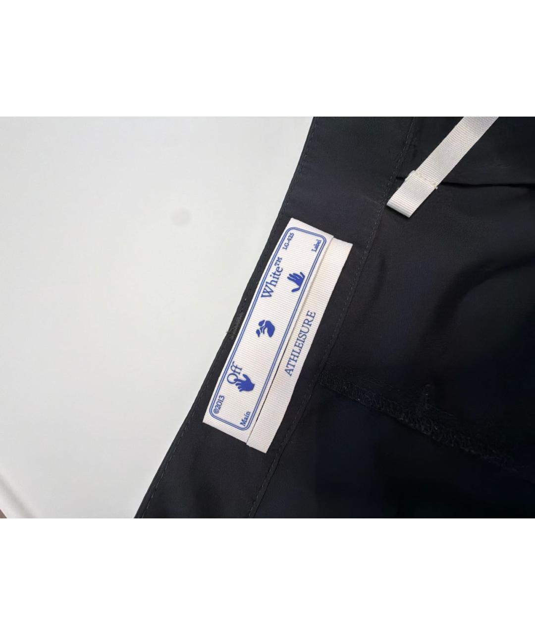 1/OFF Черные полиэстеровые брюки широкие, фото 3