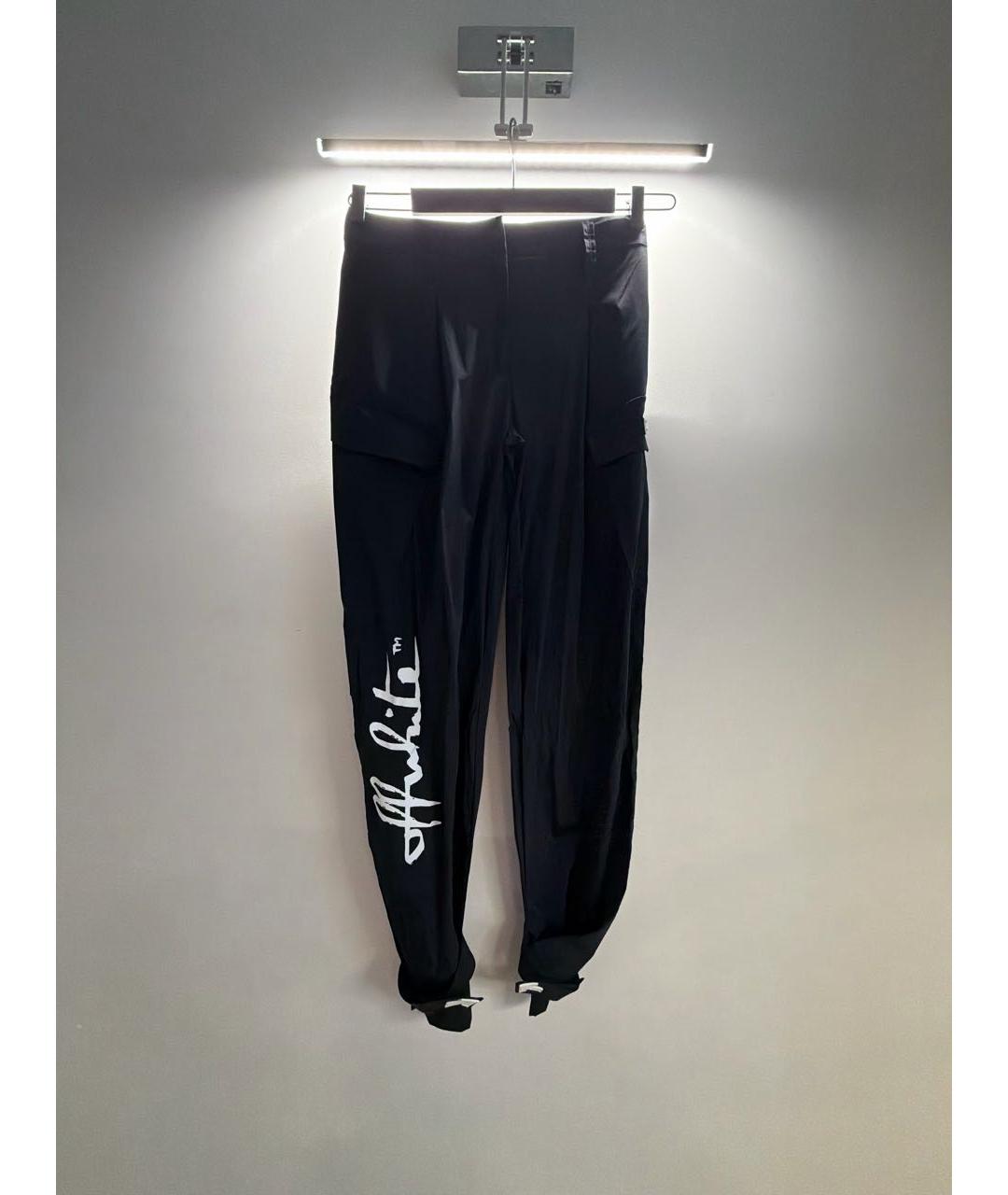 1/OFF Черные полиэстеровые брюки широкие, фото 5