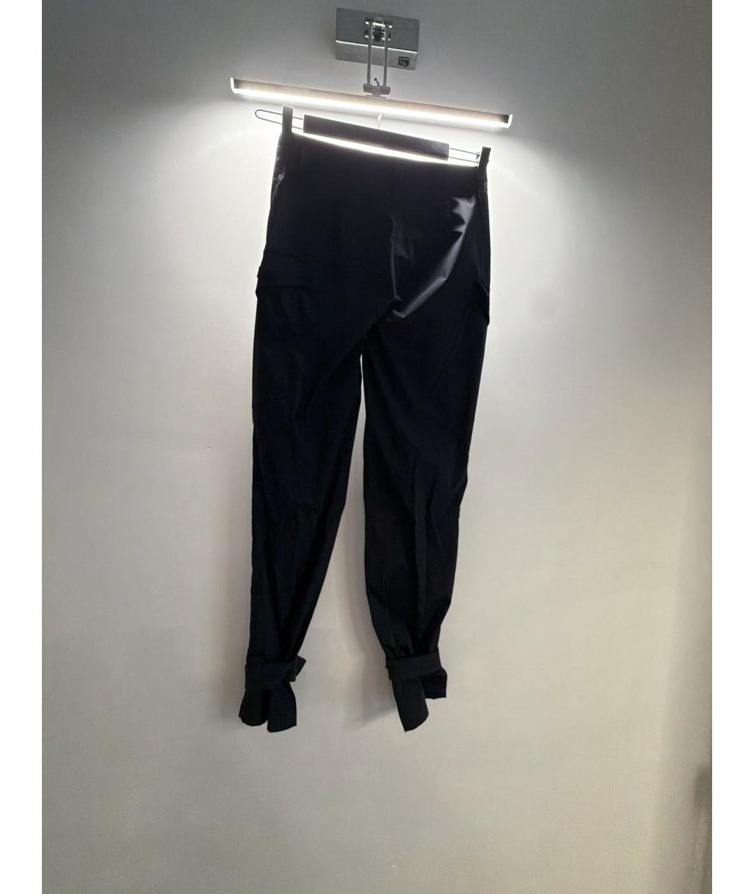 1/OFF Черные полиэстеровые брюки широкие, фото 2