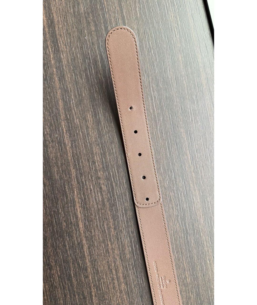 GUCCI Коричневый кожаный ремень, фото 7