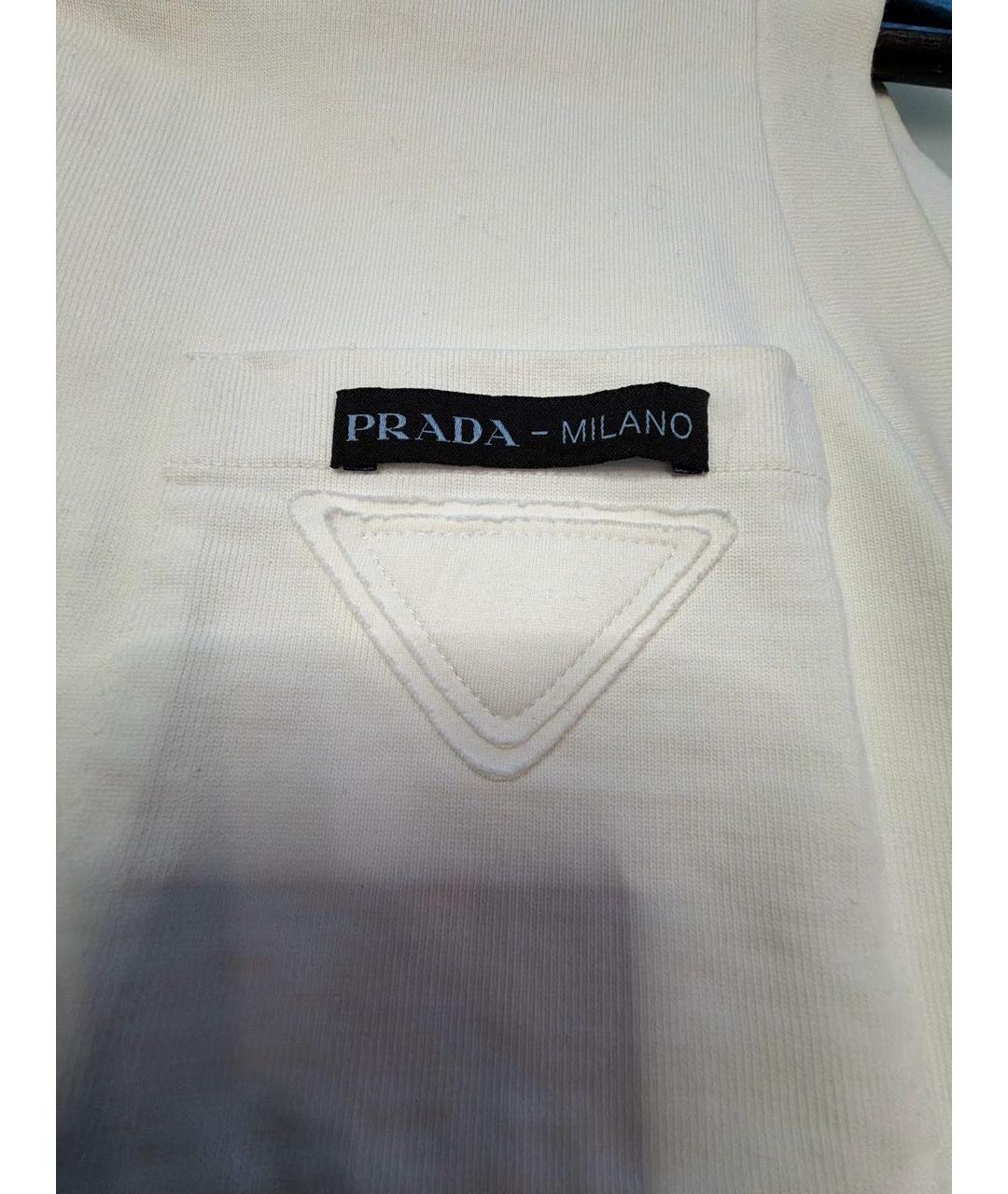 PRADA Бежевое хлопковое платье, фото 3