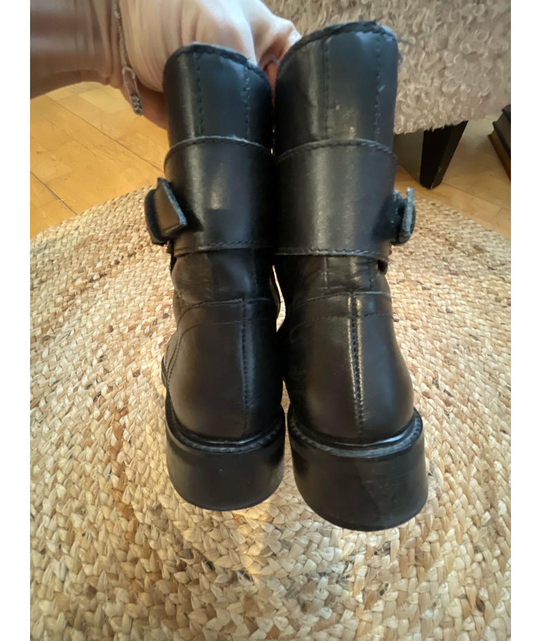 PATRIZIA PEPE Черные кожаные ботинки, фото 4