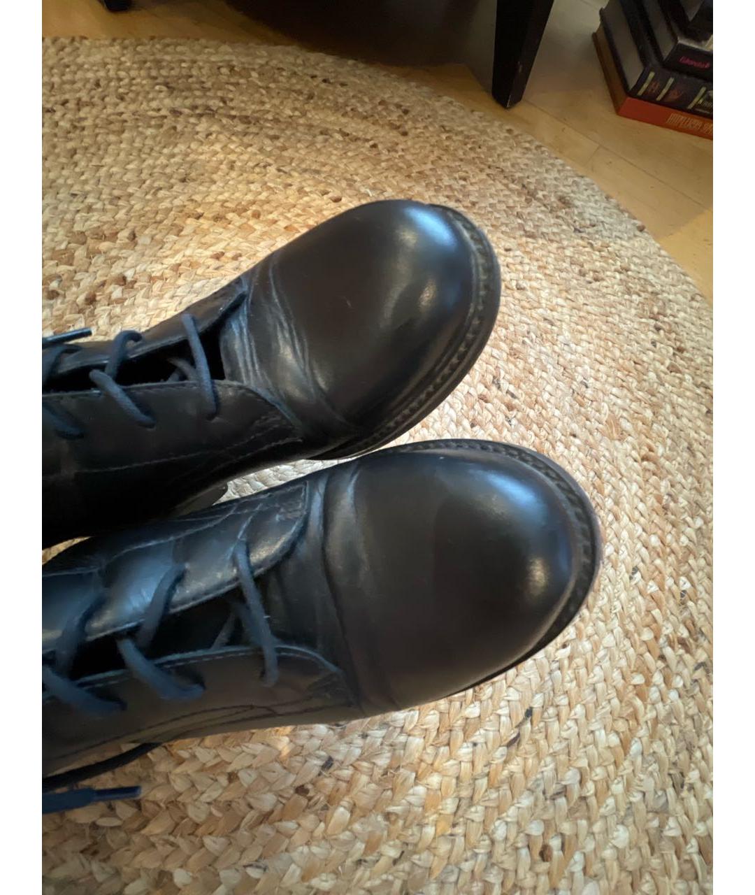 PATRIZIA PEPE Черные кожаные ботинки, фото 7