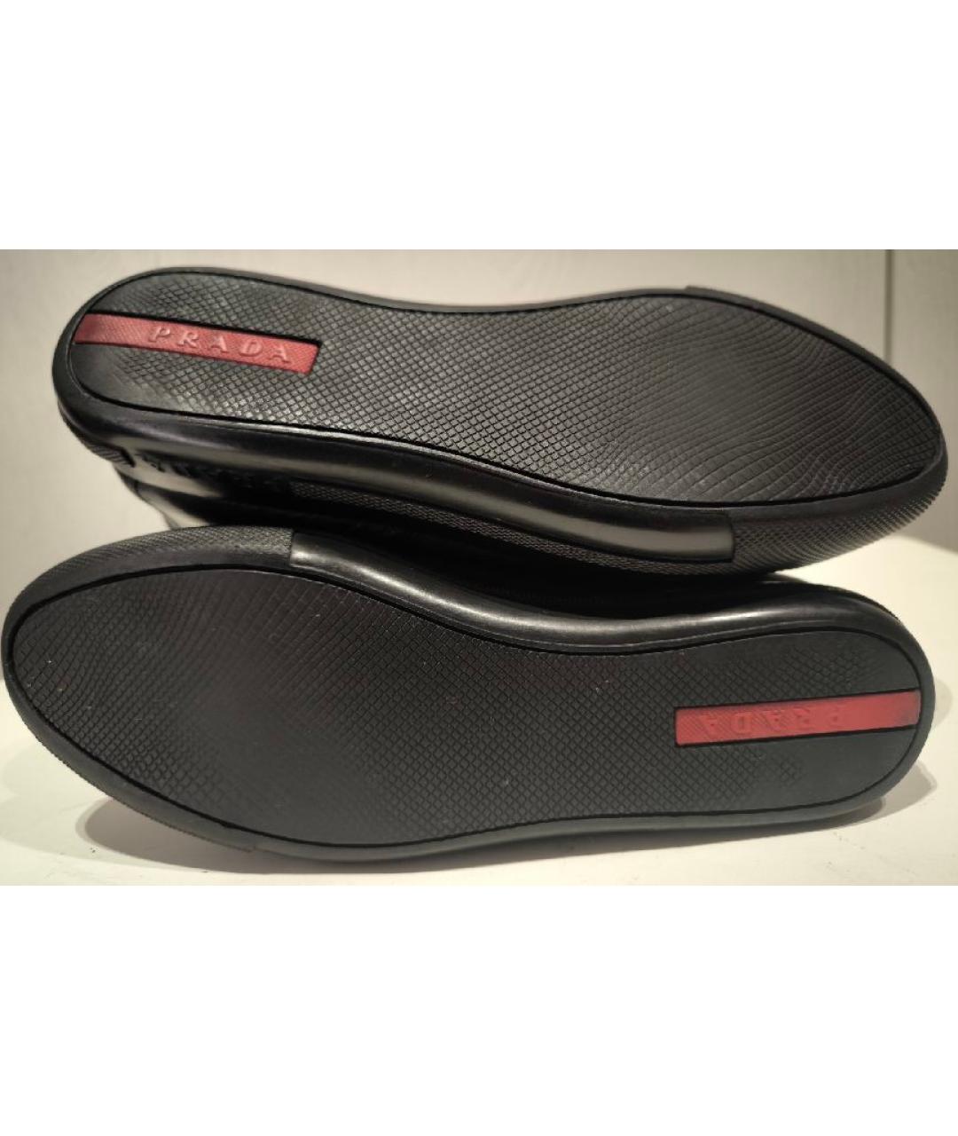 PRADA Черные кожаные ботинки, фото 5