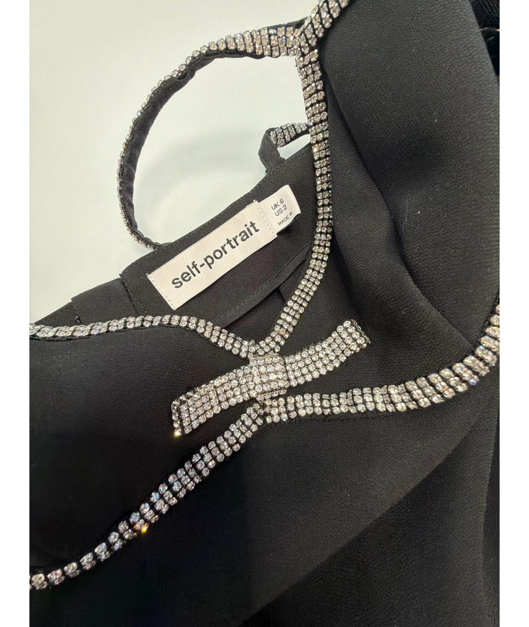 SELF-PORTRAIT Черное полиэстеровое вечернее платье, фото 3