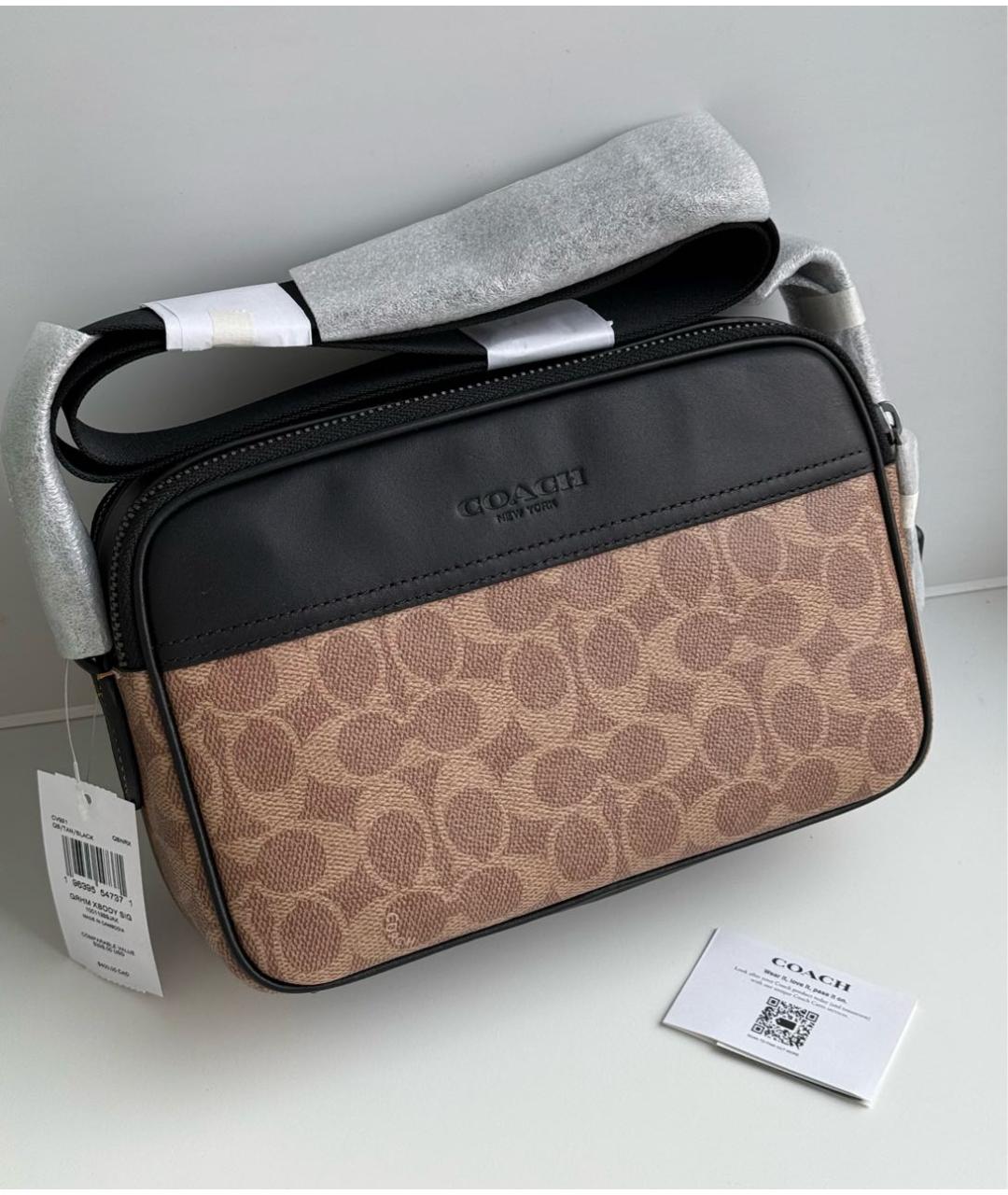 COACH Коричневая сумка на плечо, фото 2