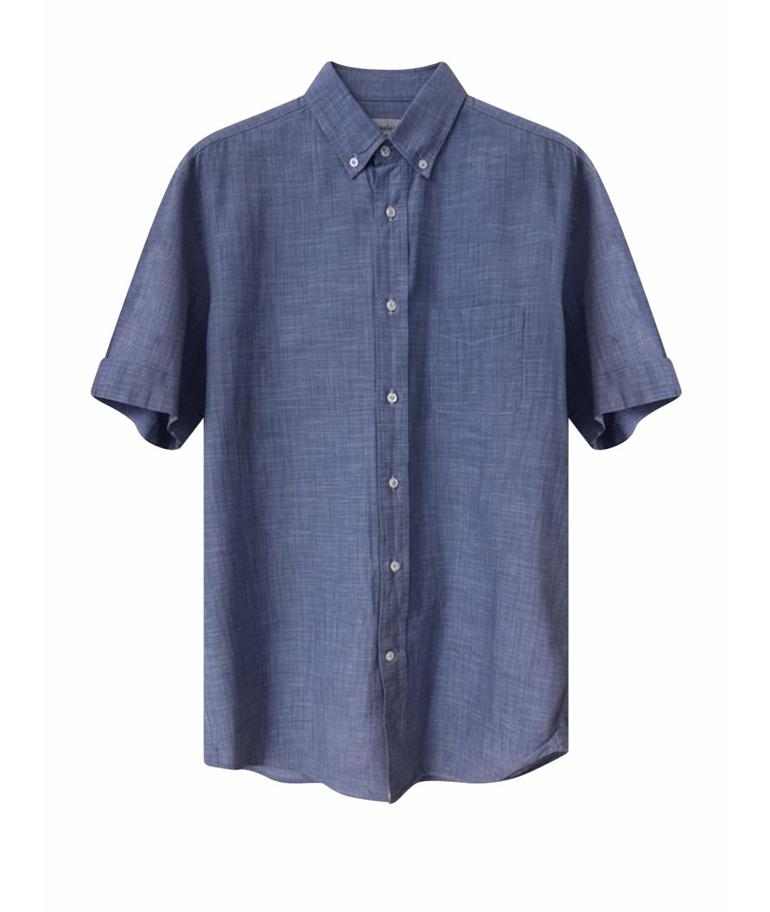 BRUNELLO CUCINELLI Голубая хлопковая кэжуал рубашка, фото 1