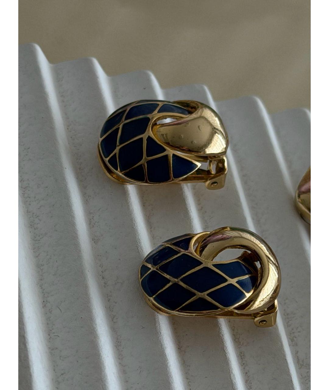 BALENCIAGA Синие металлические клипсы, фото 4