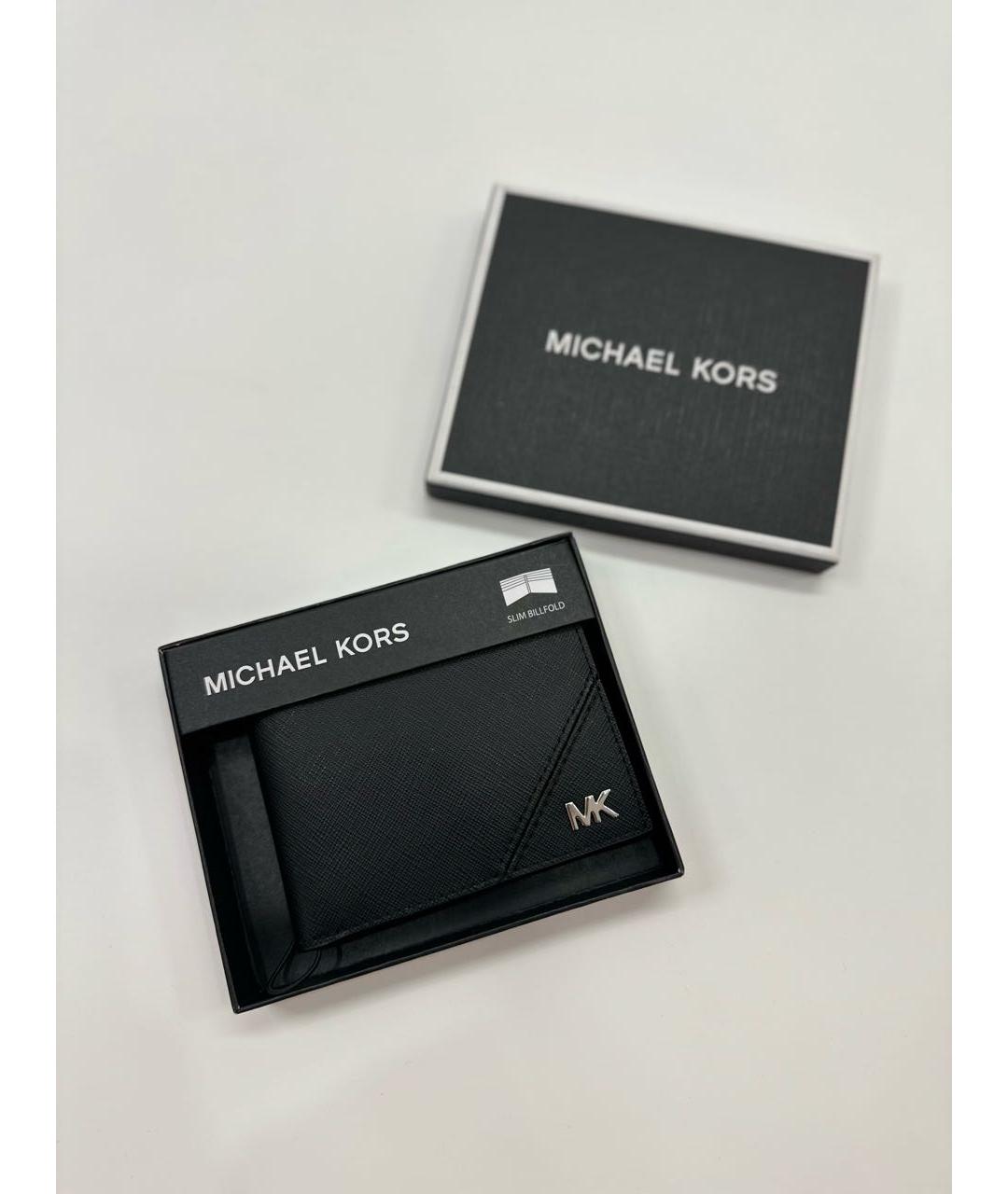 MICHAEL KORS Черный кожаный кошелек, фото 2