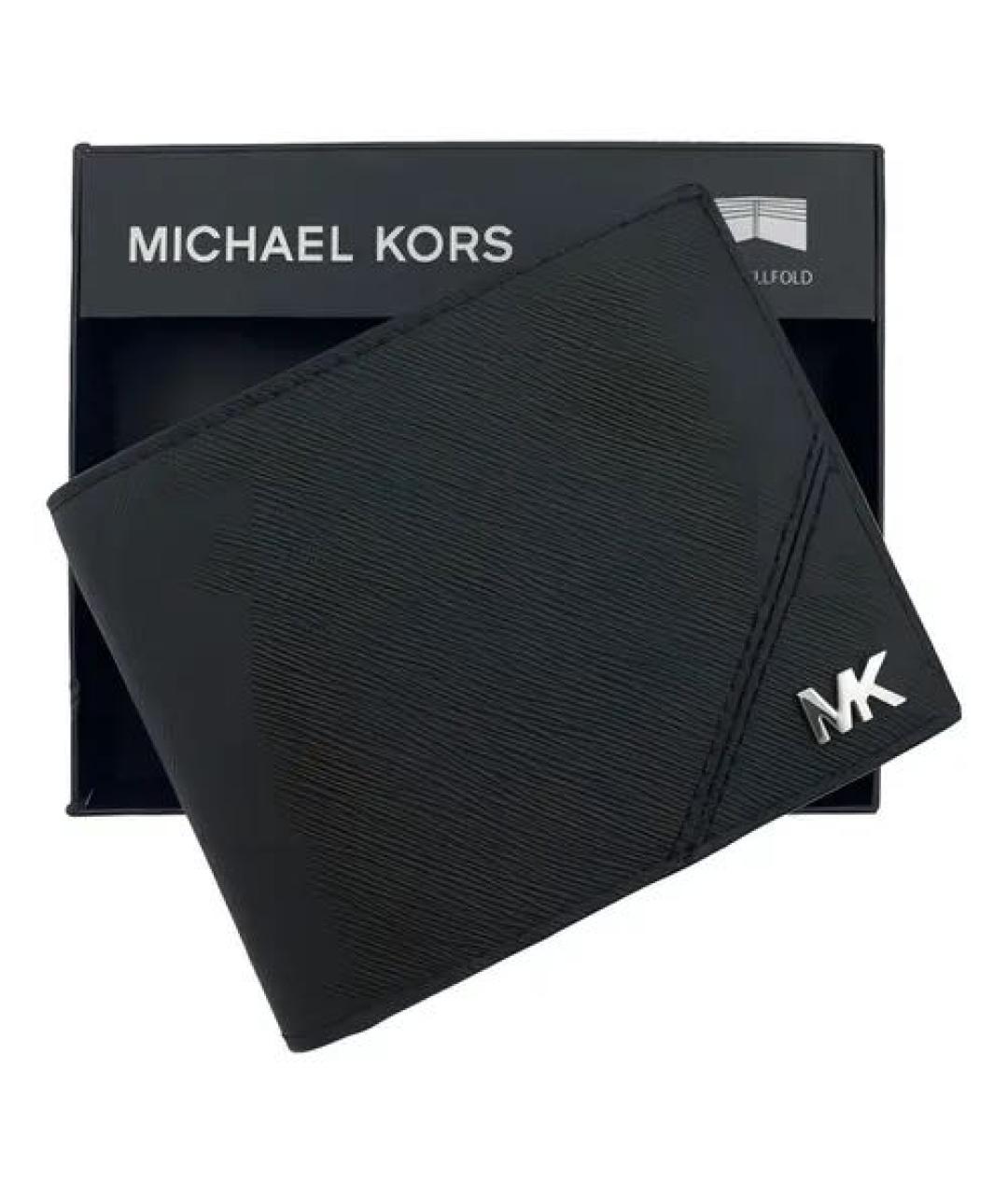 MICHAEL KORS Черный кожаный кошелек, фото 7