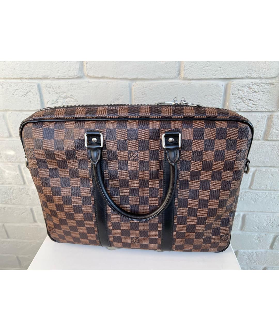 LOUIS VUITTON Коричневый портфель, фото 4