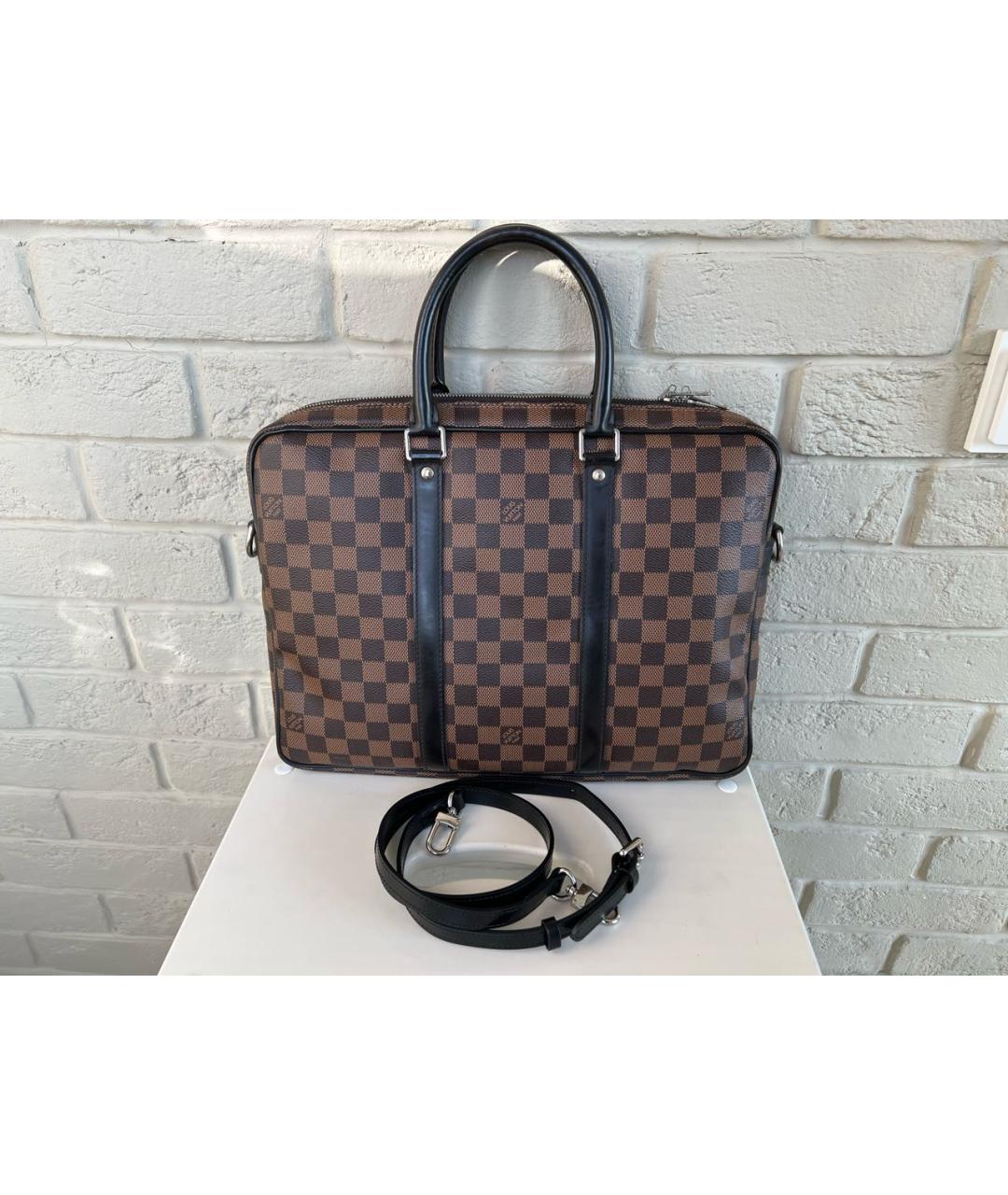 LOUIS VUITTON Коричневый портфель, фото 2