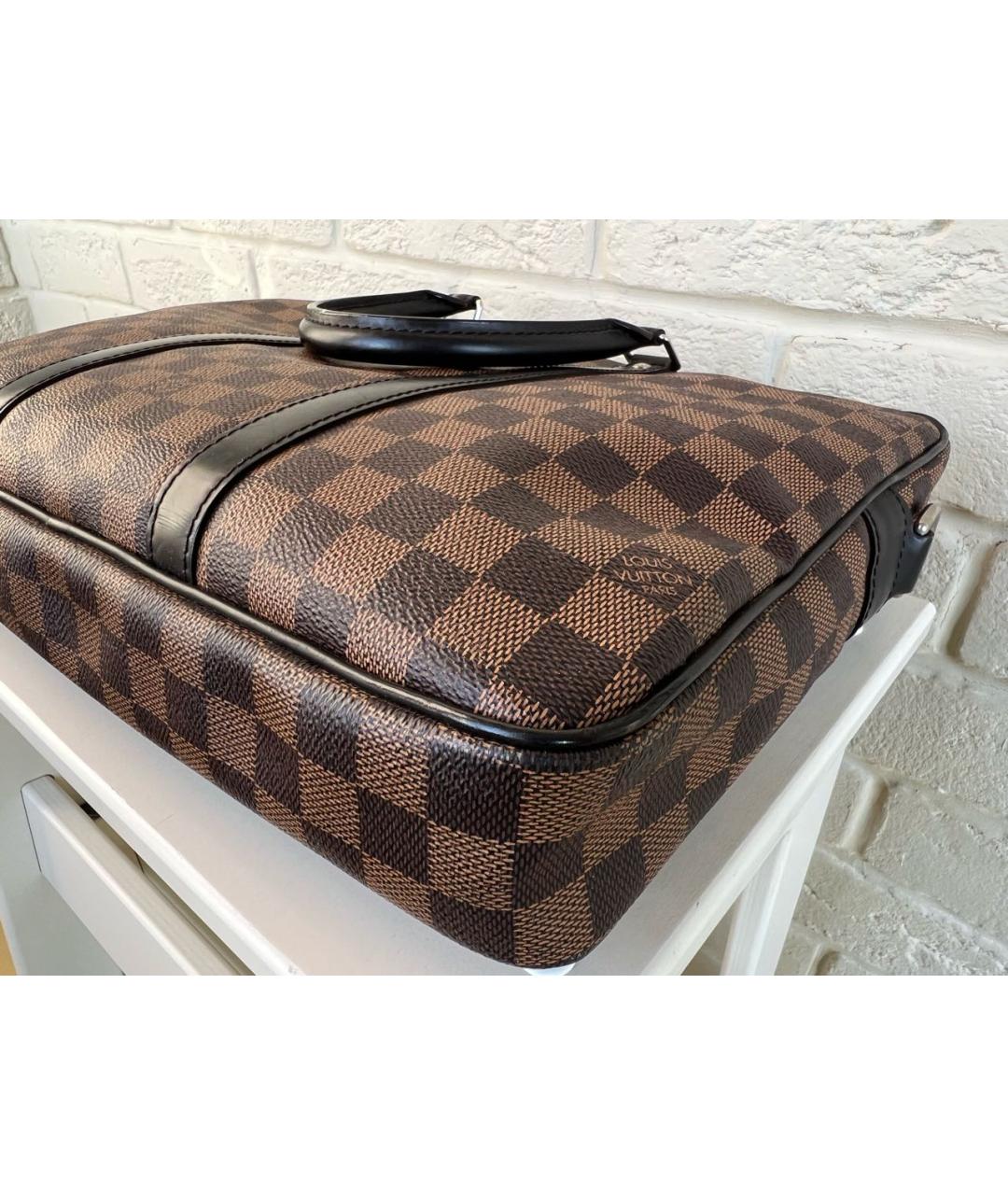 LOUIS VUITTON Коричневый портфель, фото 7