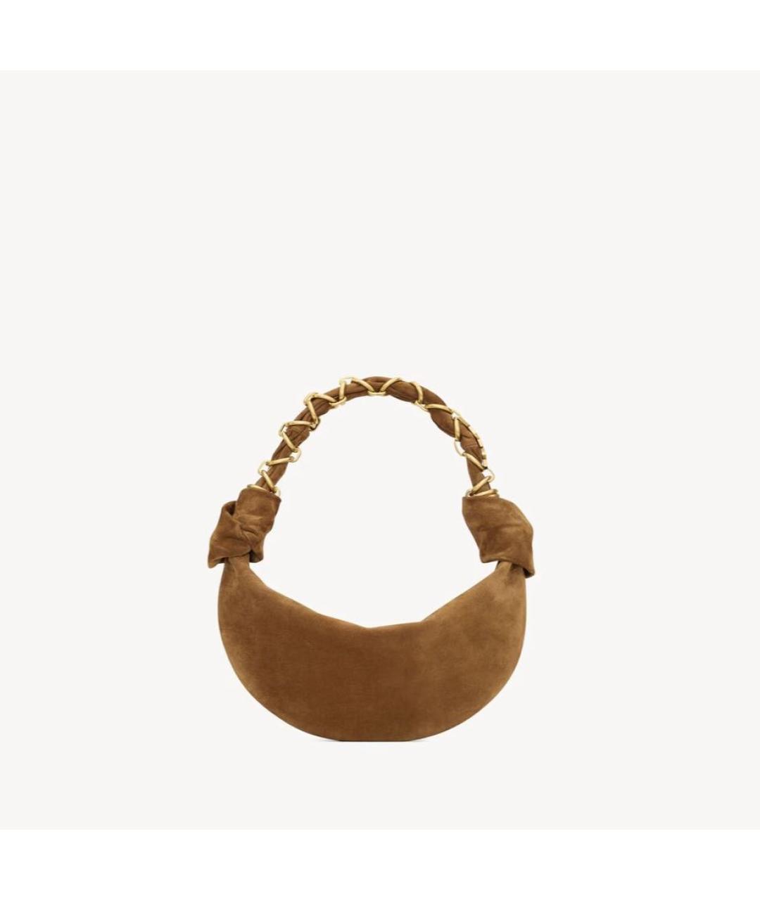 SAINT LAURENT Коричневая замшевая сумка через плечо, фото 3