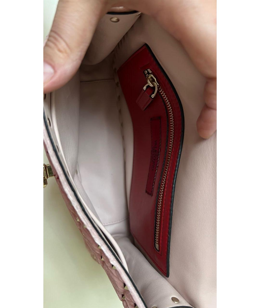 VALENTINO Розовая бархатная сумка через плечо, фото 6