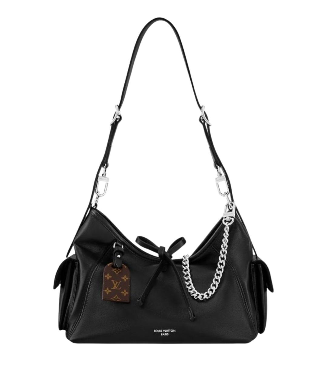 LOUIS VUITTON Черная кожаная сумка через плечо, фото 1