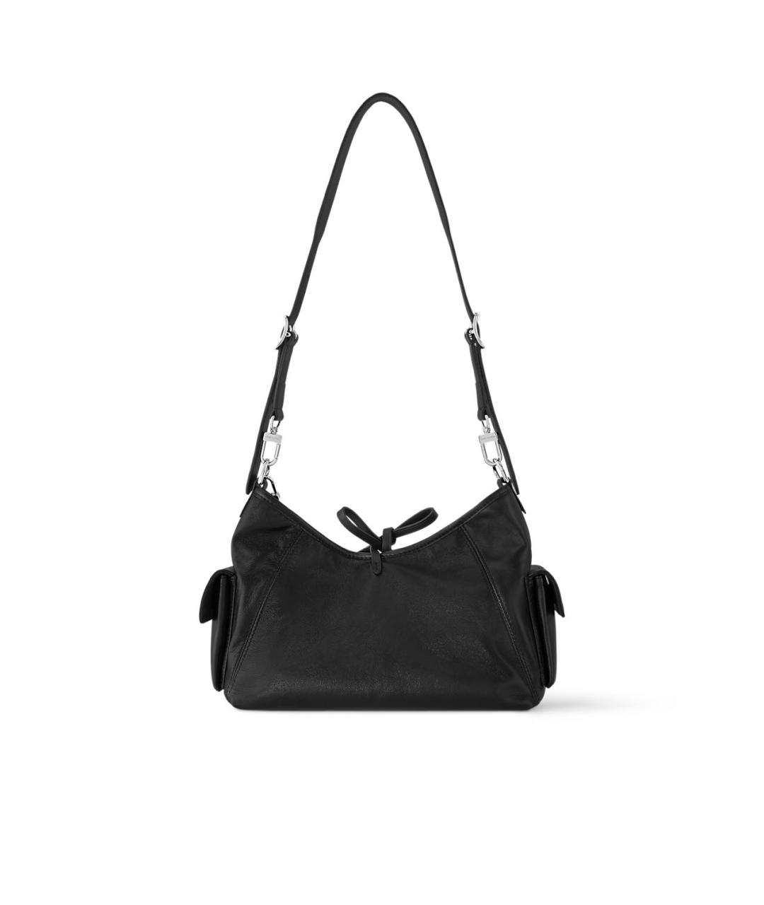 LOUIS VUITTON Черная кожаная сумка через плечо, фото 3