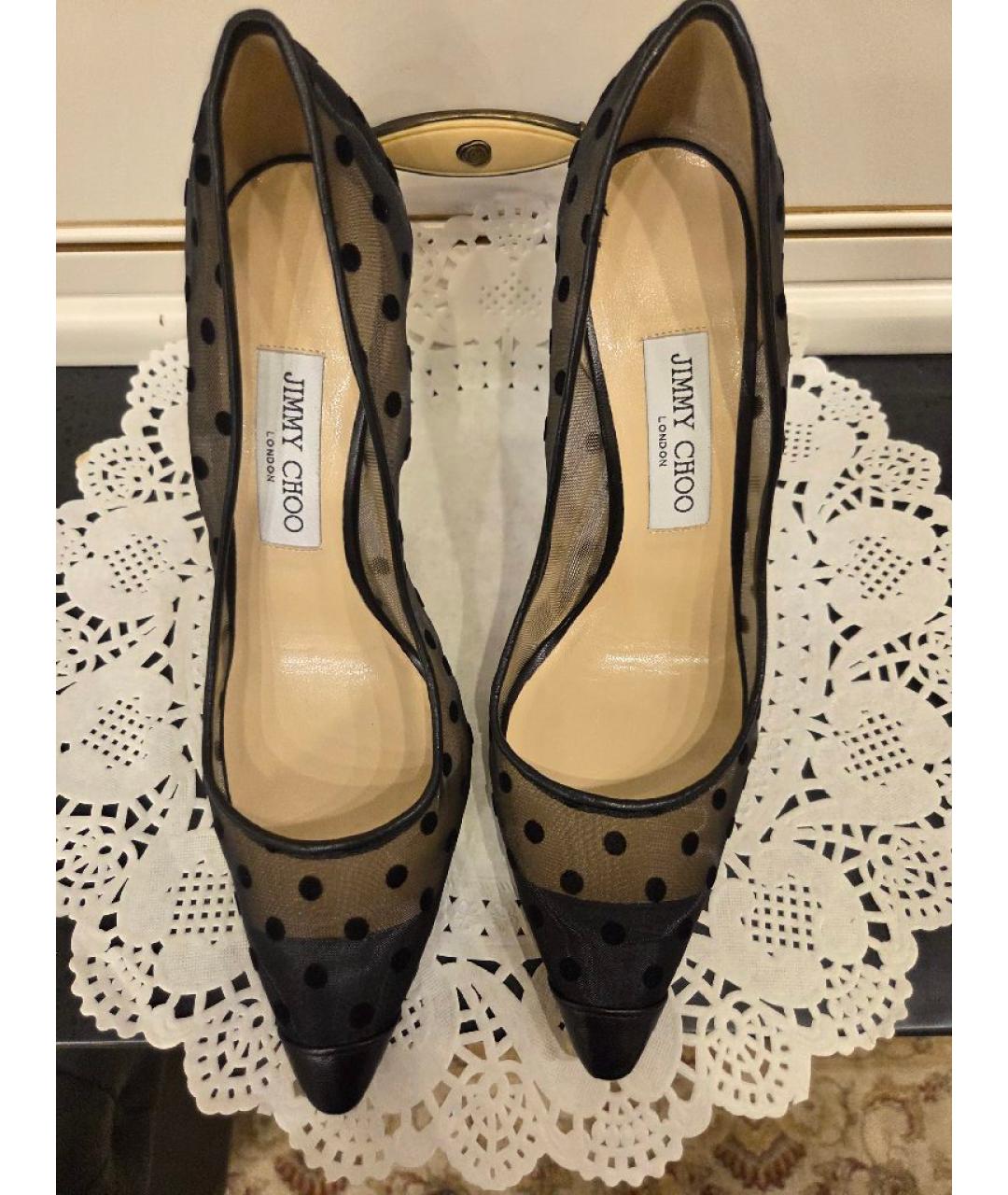 JIMMY CHOO Черные текстильные туфли, фото 2