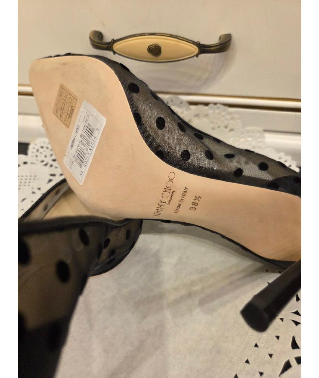 JIMMY CHOO Черные текстильные туфли, фото 5