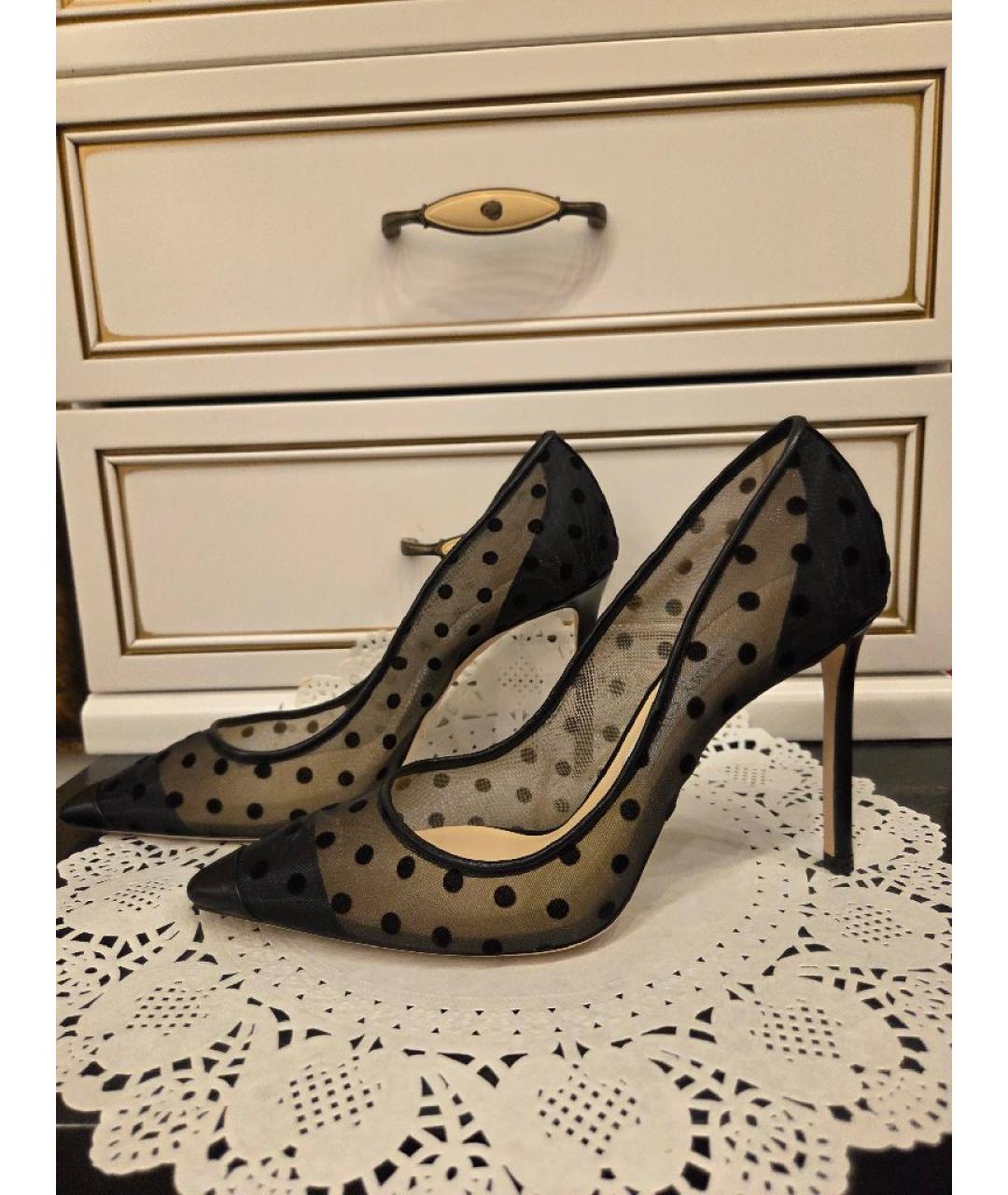 JIMMY CHOO Черные текстильные туфли, фото 6