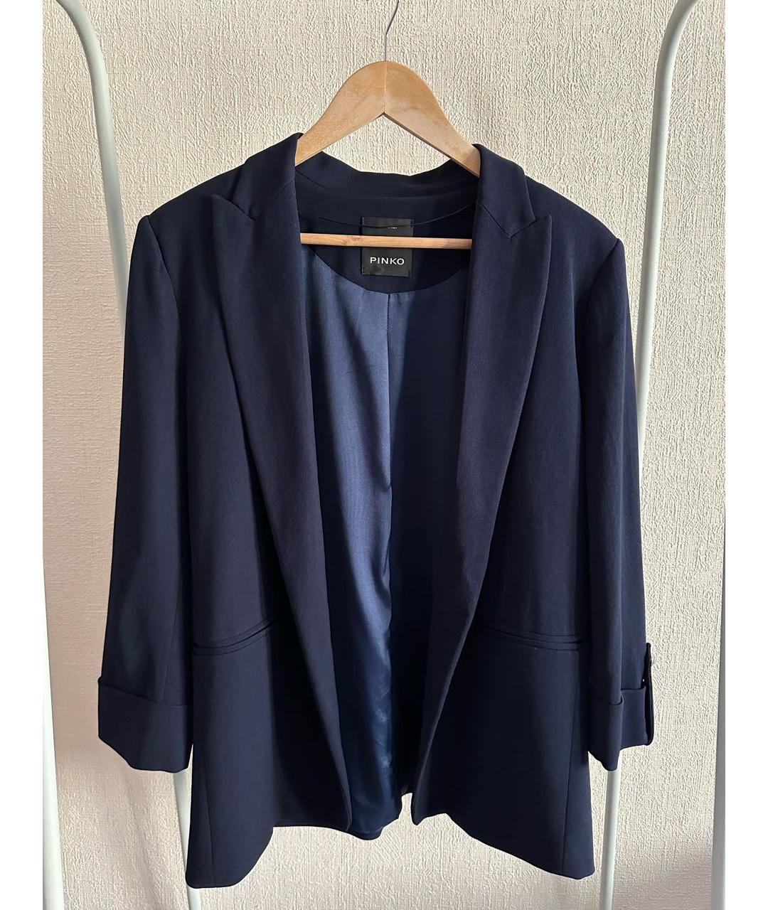 PINKO Синий ацетатный жакет/пиджак, фото 7