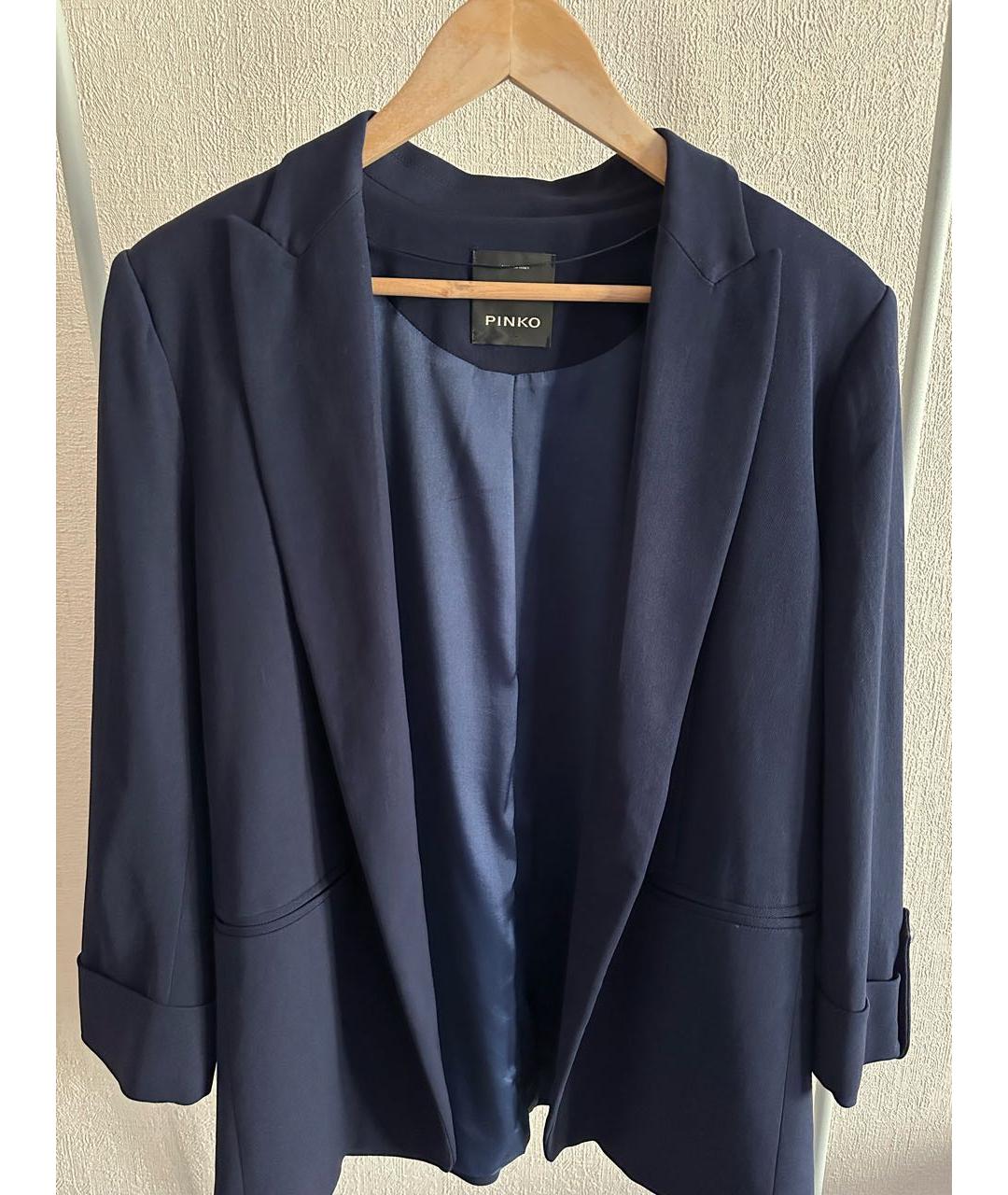 PINKO Синий ацетатный жакет/пиджак, фото 6