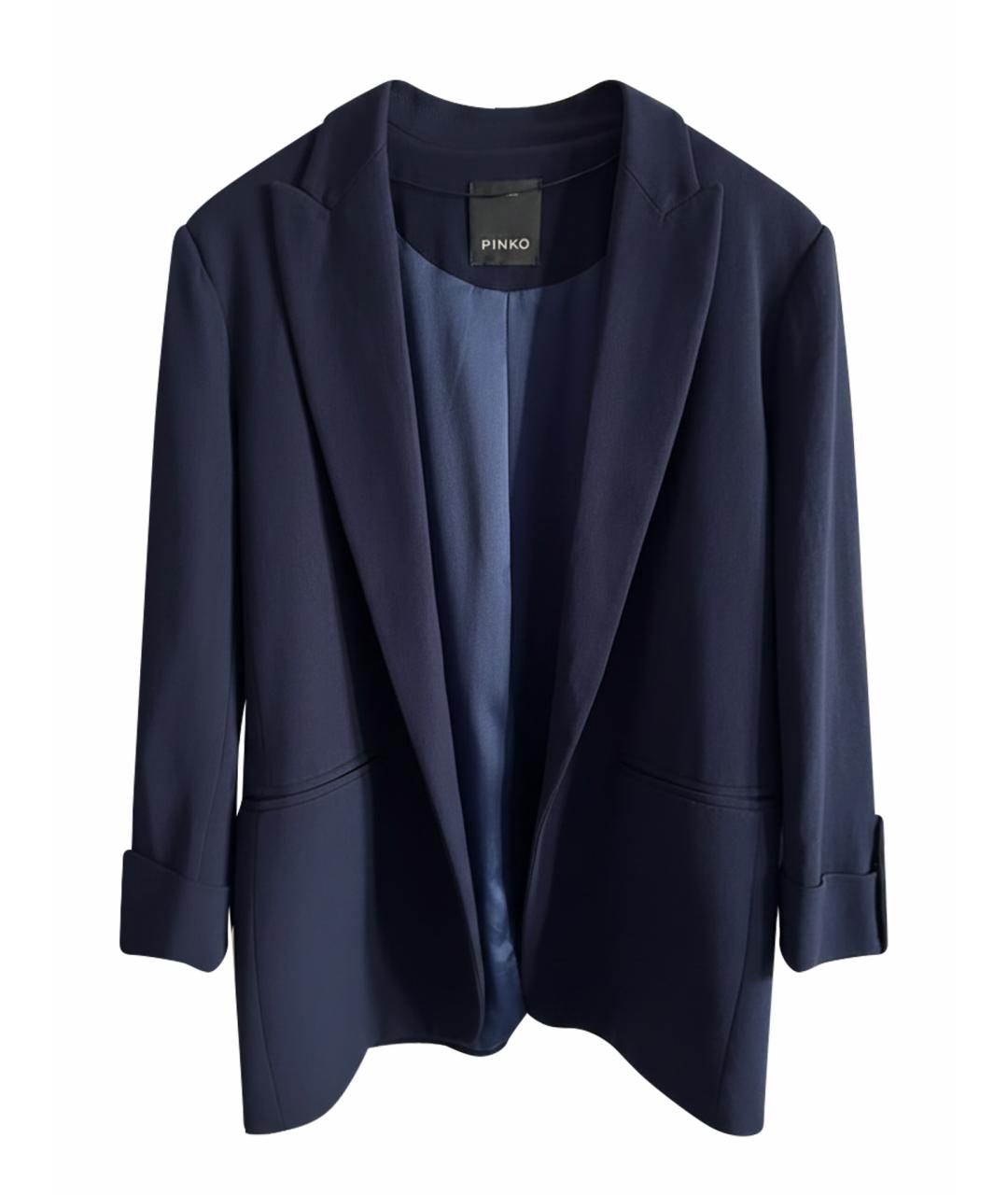 PINKO Синий ацетатный жакет/пиджак, фото 1
