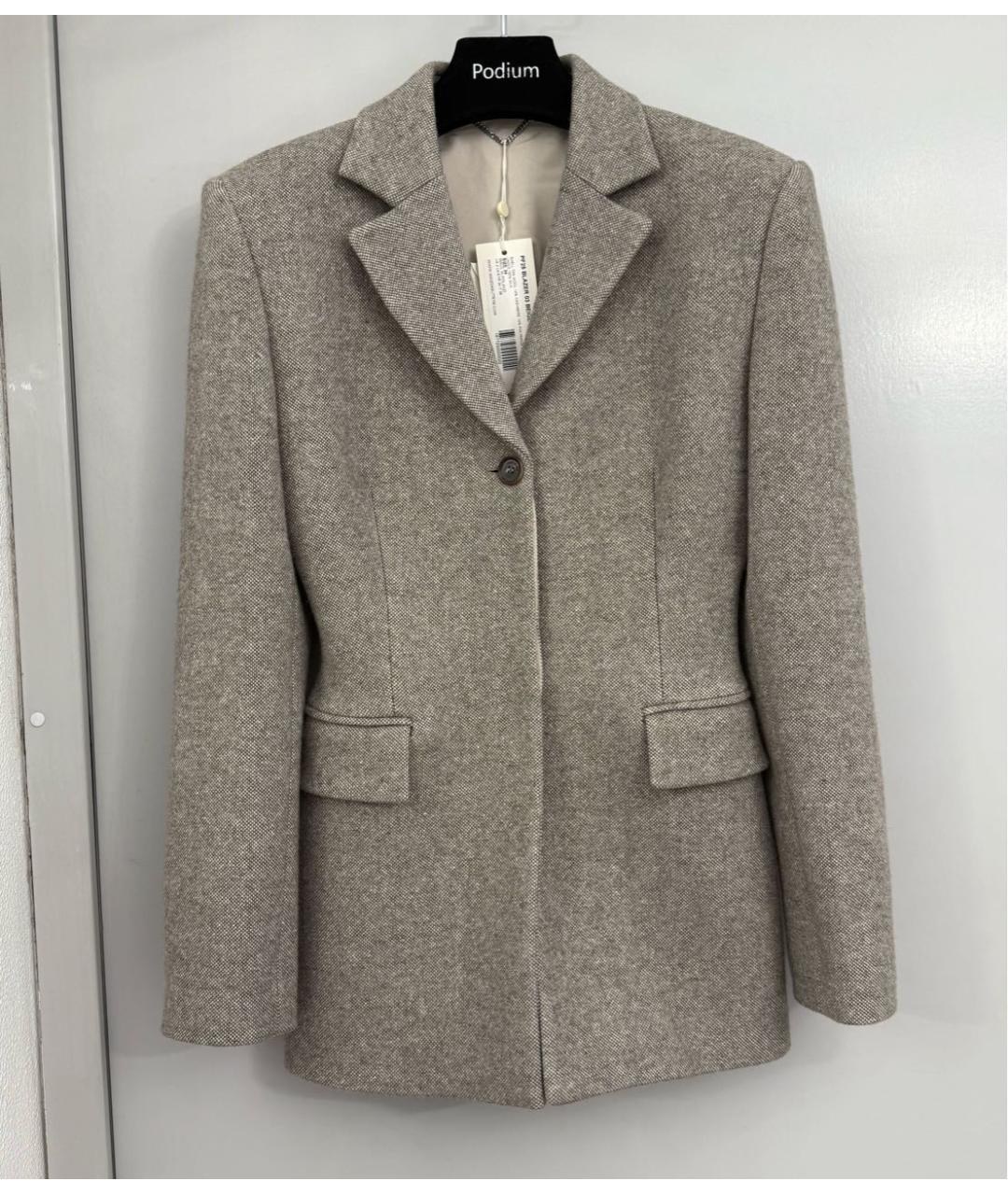 MAGDA BUTRYM Бежевый шерстяной жакет/пиджак, фото 6