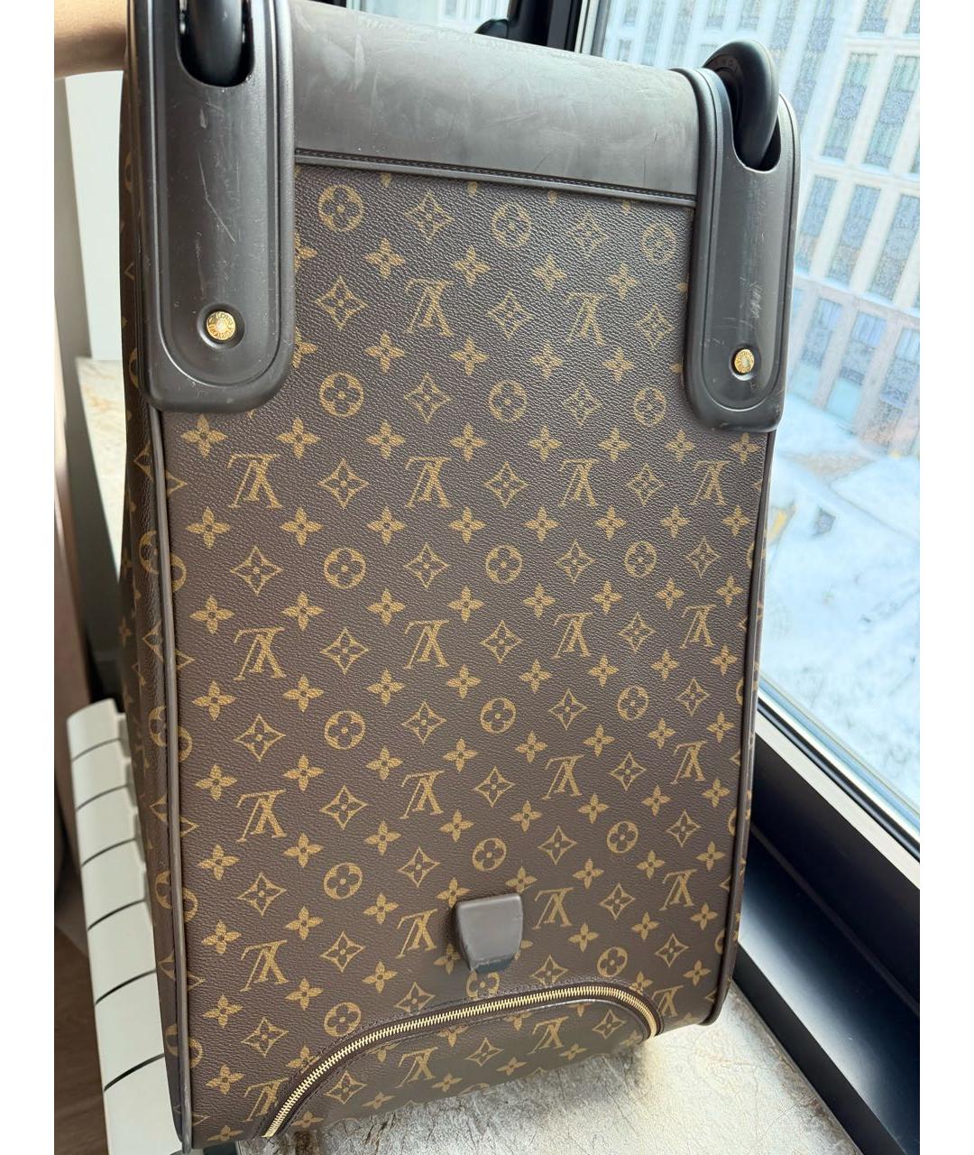 LOUIS VUITTON Коричневый чемодан, фото 3