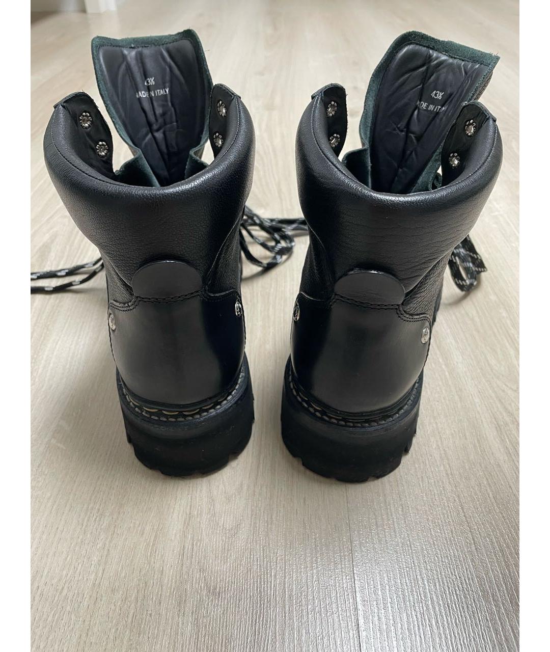 DSQUARED2 Черные кожаные высокие ботинки, фото 4