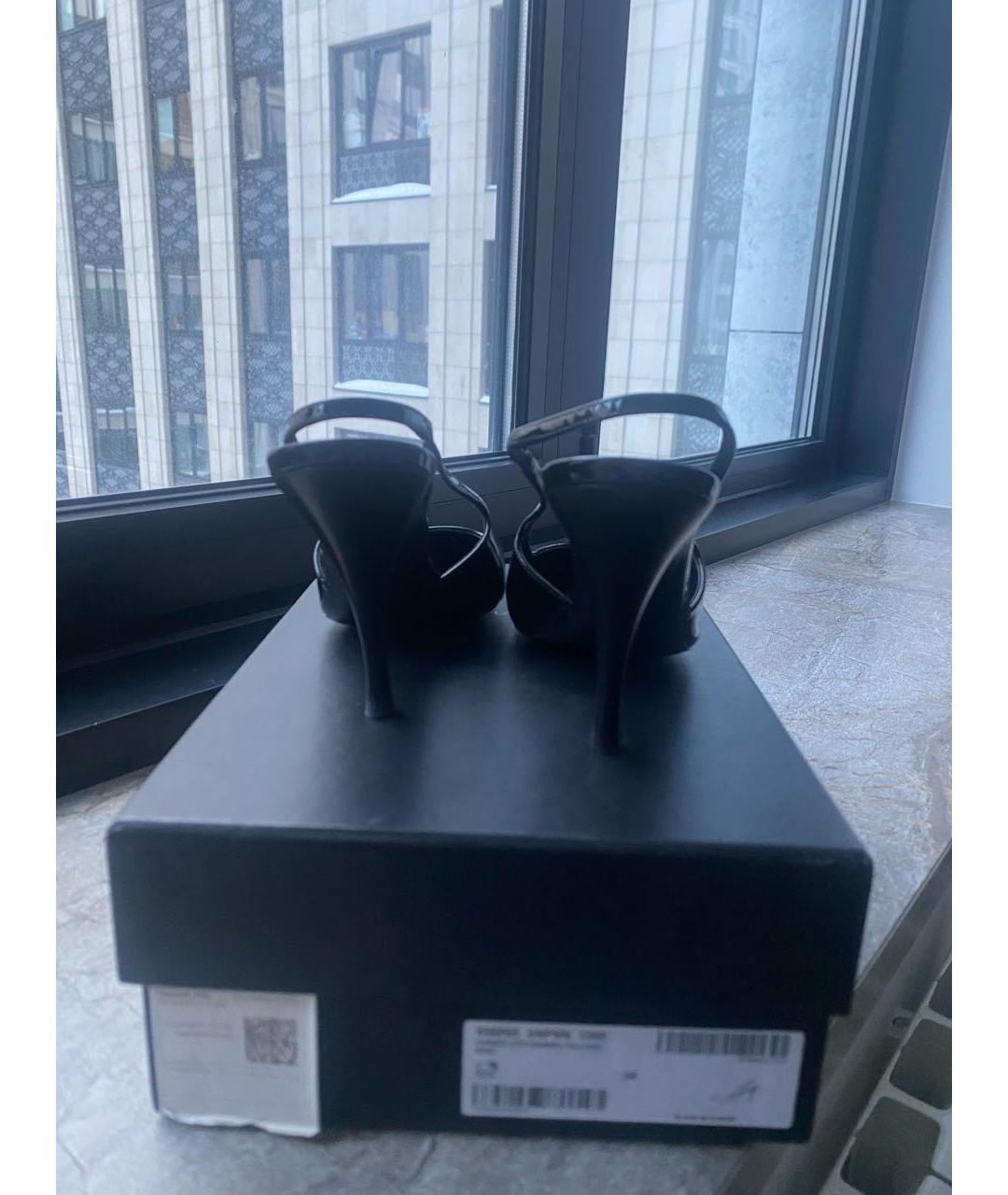 SAINT LAURENT Черные туфли из лакированной кожи, фото 4