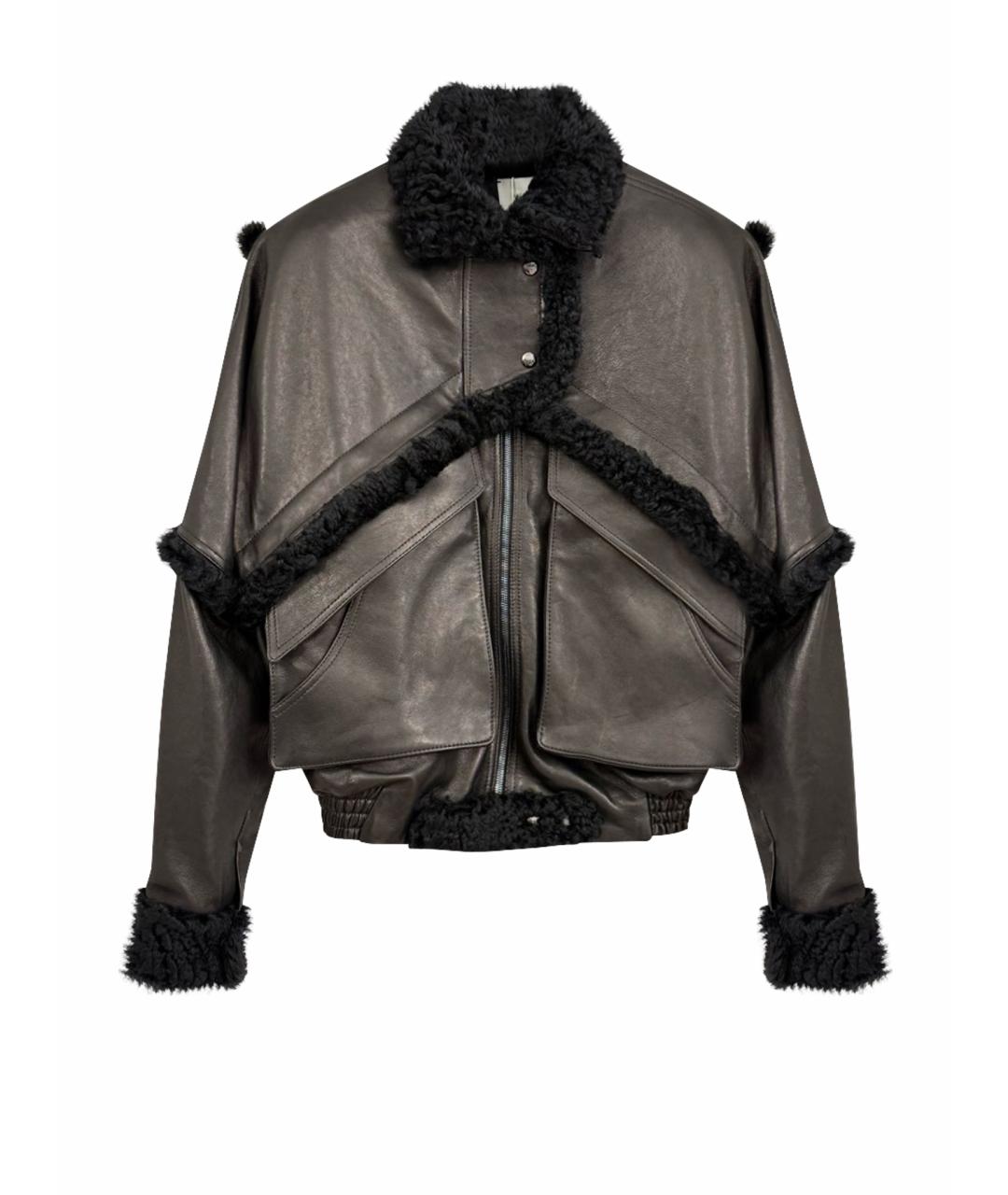 MAGDA BUTRYM Черная кожаная куртка, фото 1