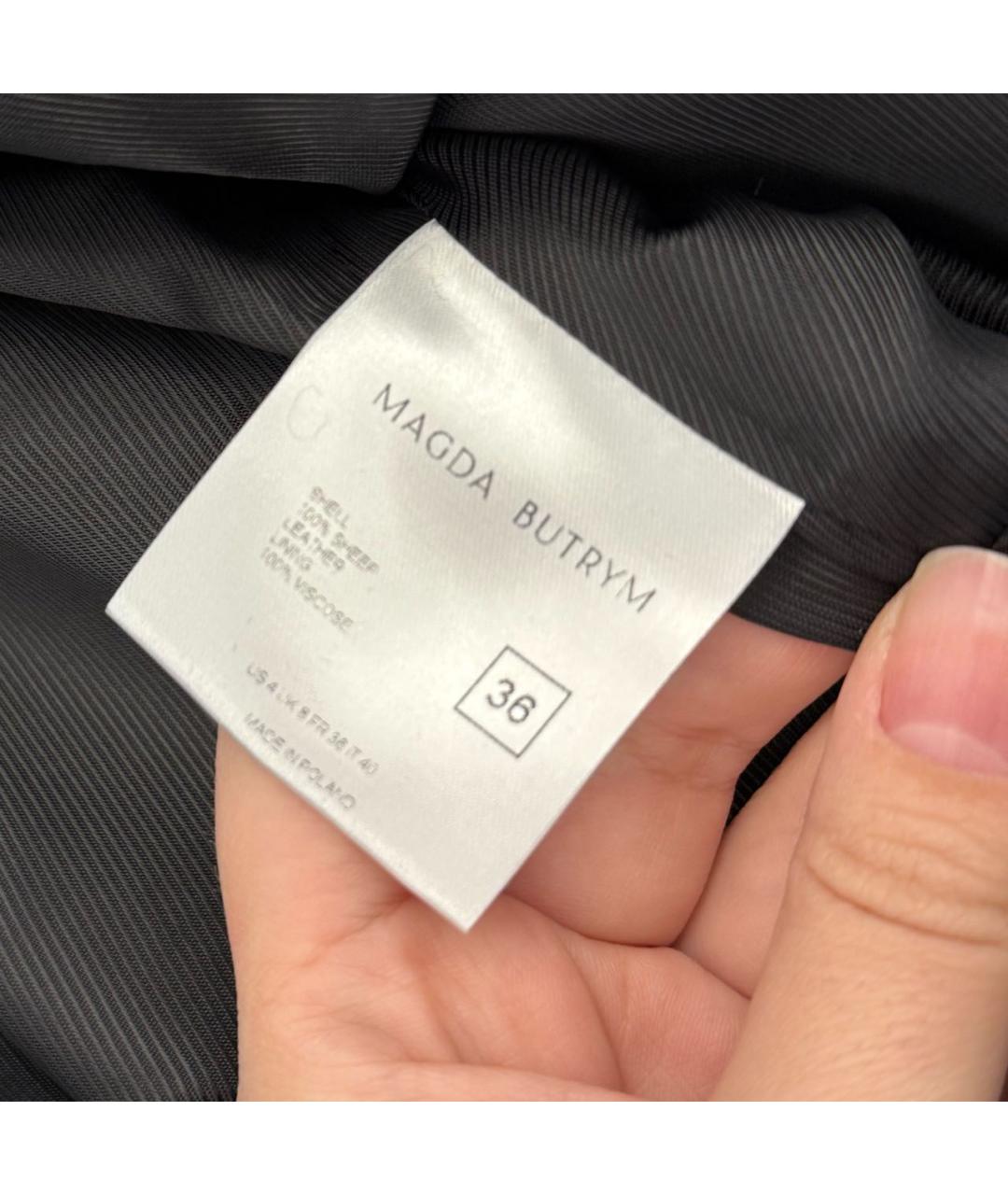 MAGDA BUTRYM Черная кожаная куртка, фото 5