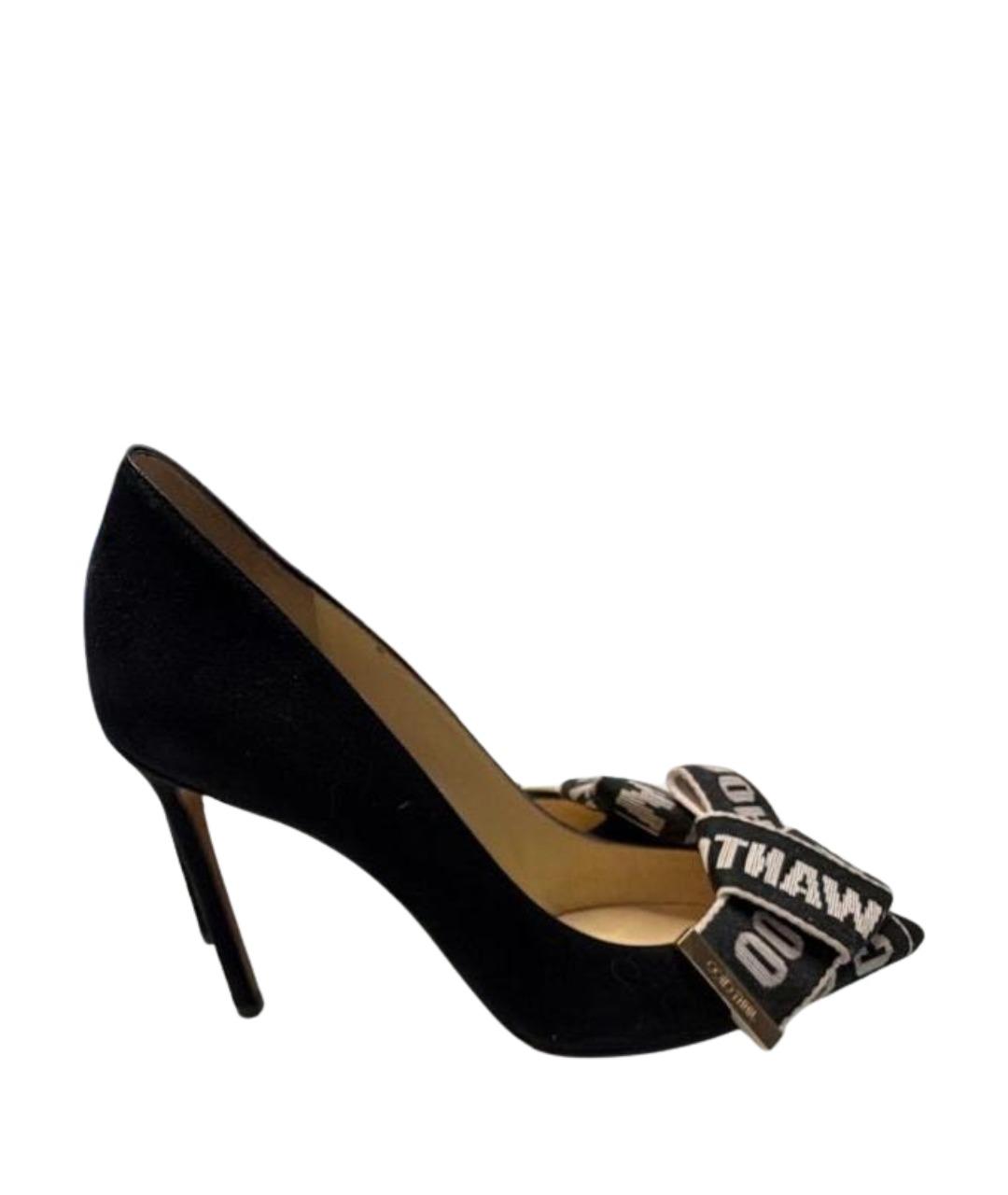 JIMMY CHOO Черные замшевые туфли, фото 1