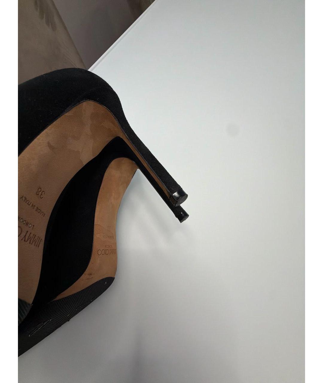 JIMMY CHOO Черные замшевые туфли, фото 4