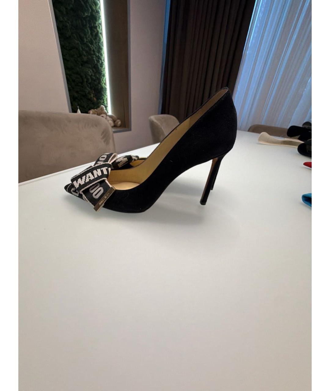 JIMMY CHOO Черные замшевые туфли, фото 5