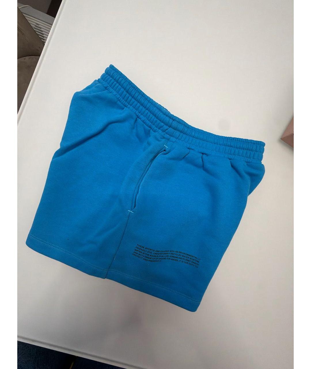 THE PANGAIA Бирюзовые хлопковые шорты, фото 5