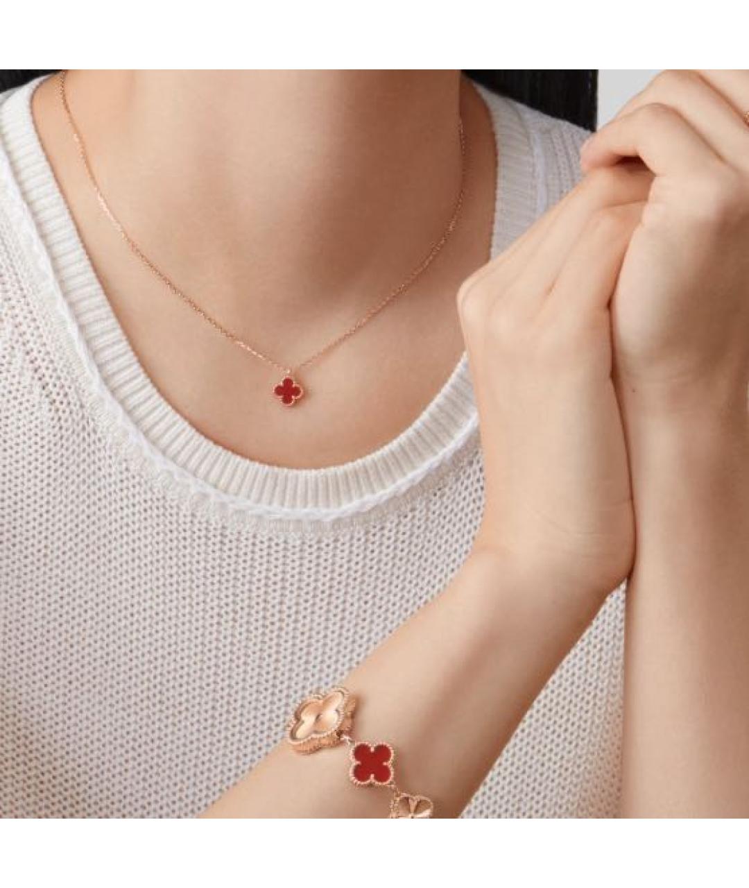 VAN CLEEF & ARPELS Бордовая подвеска из розового золота, фото 3