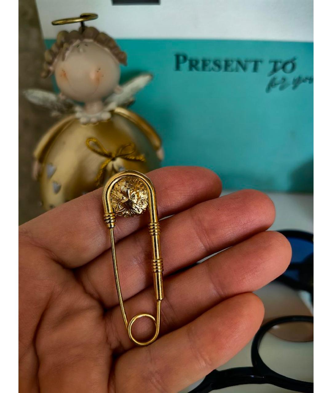 VERSACE Золотая металлическая булавка / брошь, фото 3