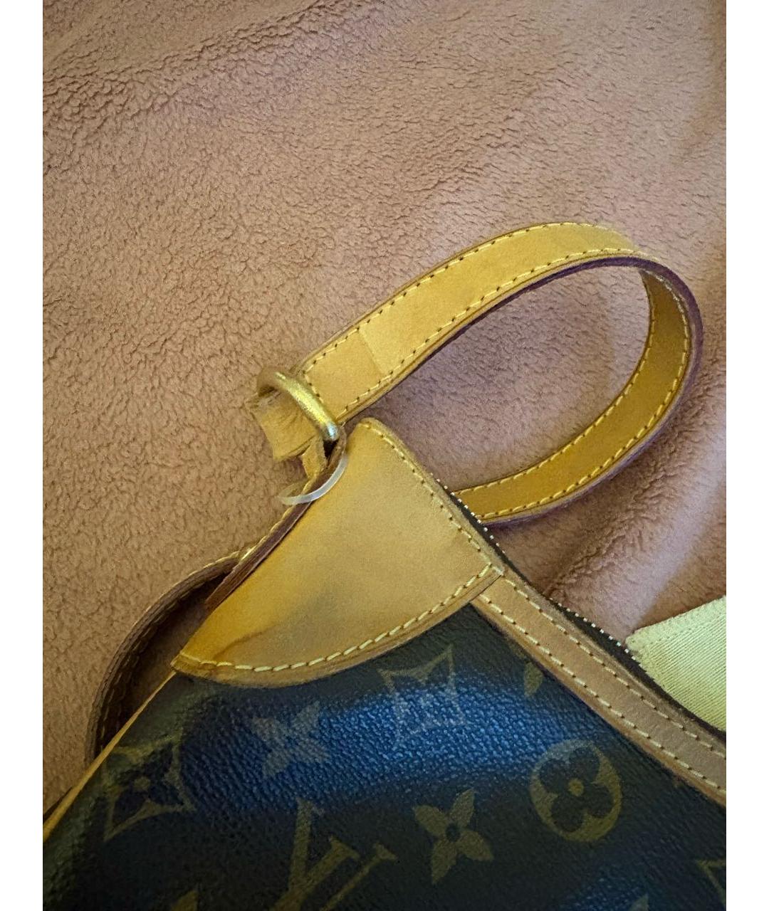 LOUIS VUITTON Коричневая кожаная сумка через плечо, фото 4