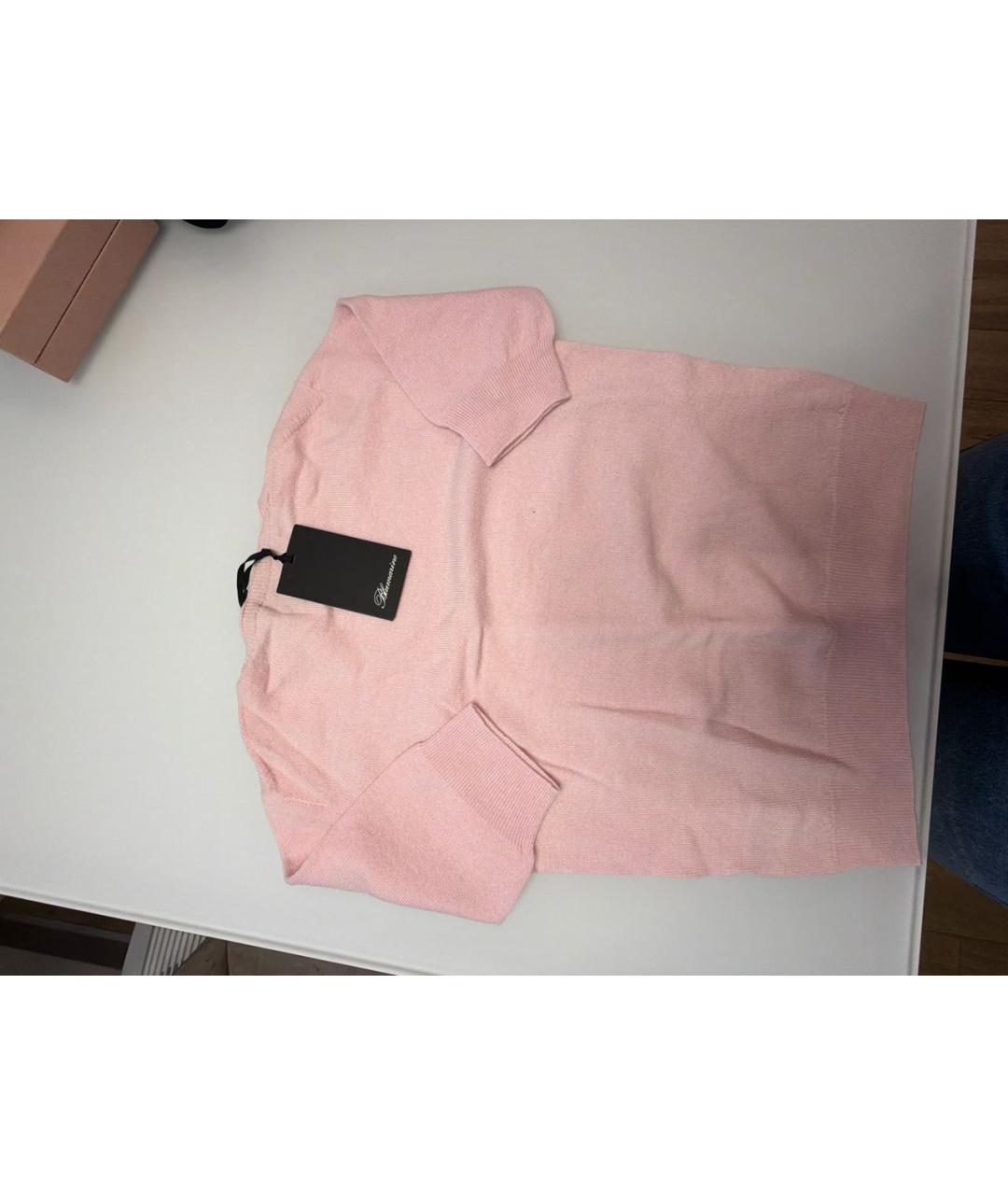 BLUMARINE Розовый шерстяной джемпер / свитер, фото 2